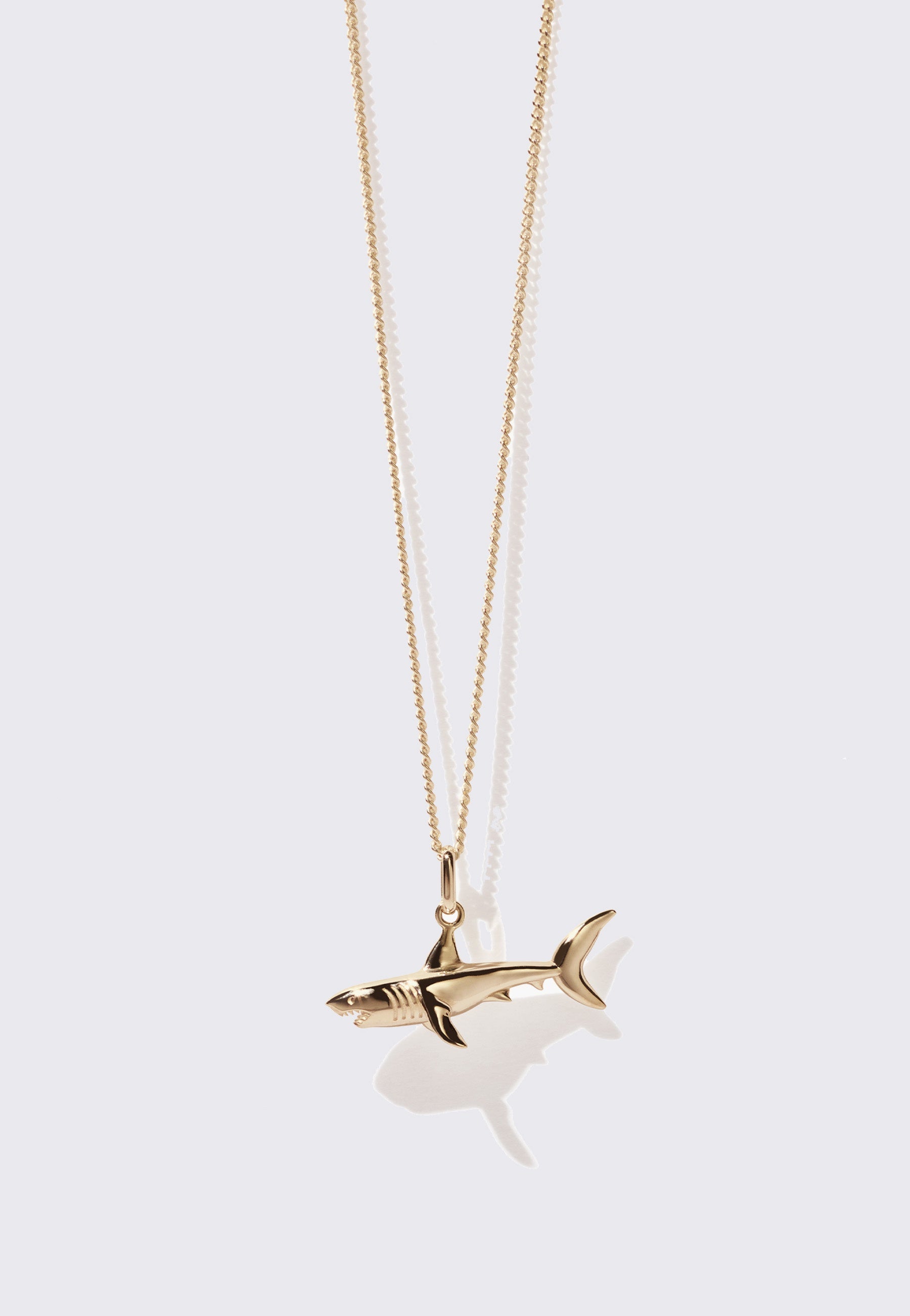 Shark Charm Necklace - Gold Plated