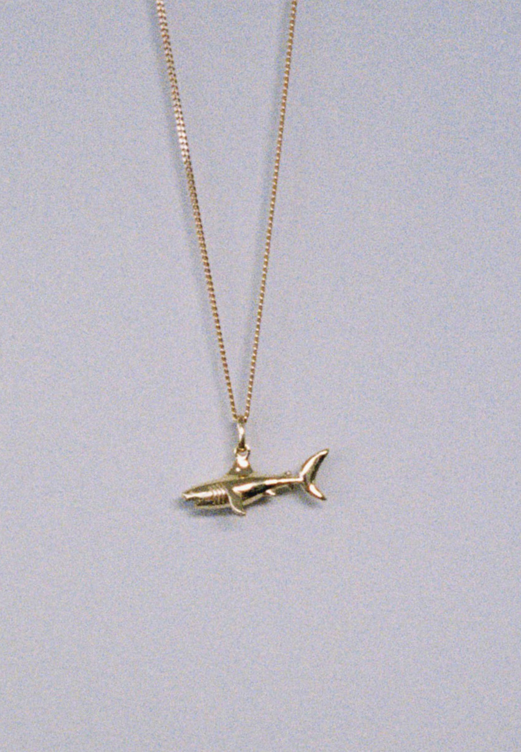 Shark Charm Necklace - Gold Plated