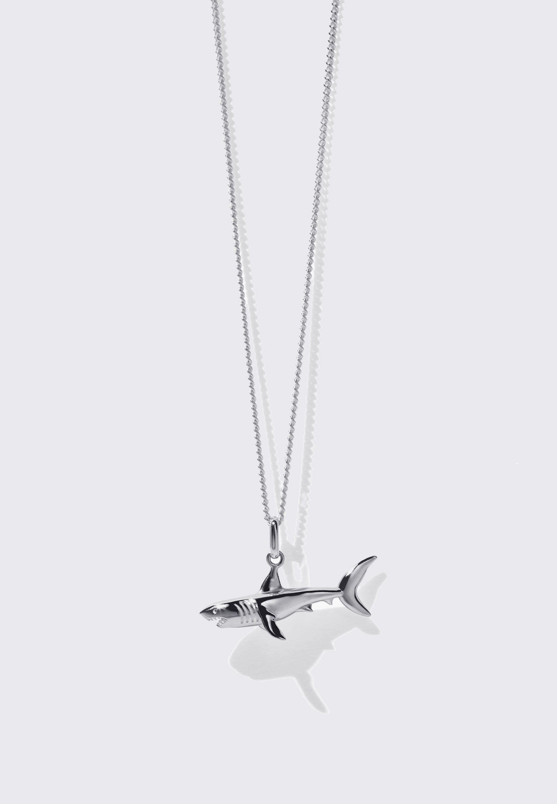 Shark Charm Necklace - Silver