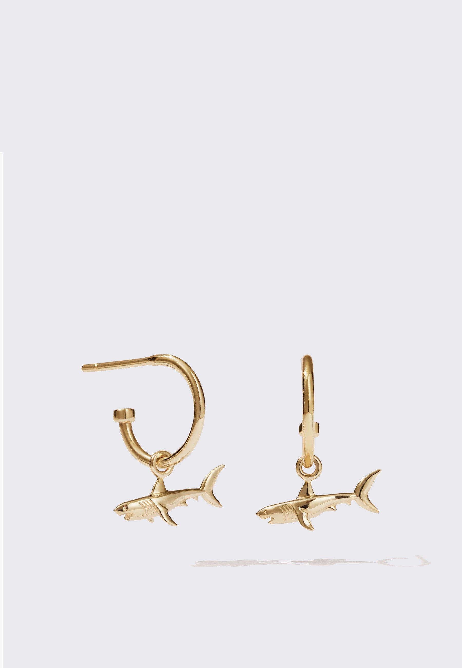 Shark Signature Hoops - Gold Plated