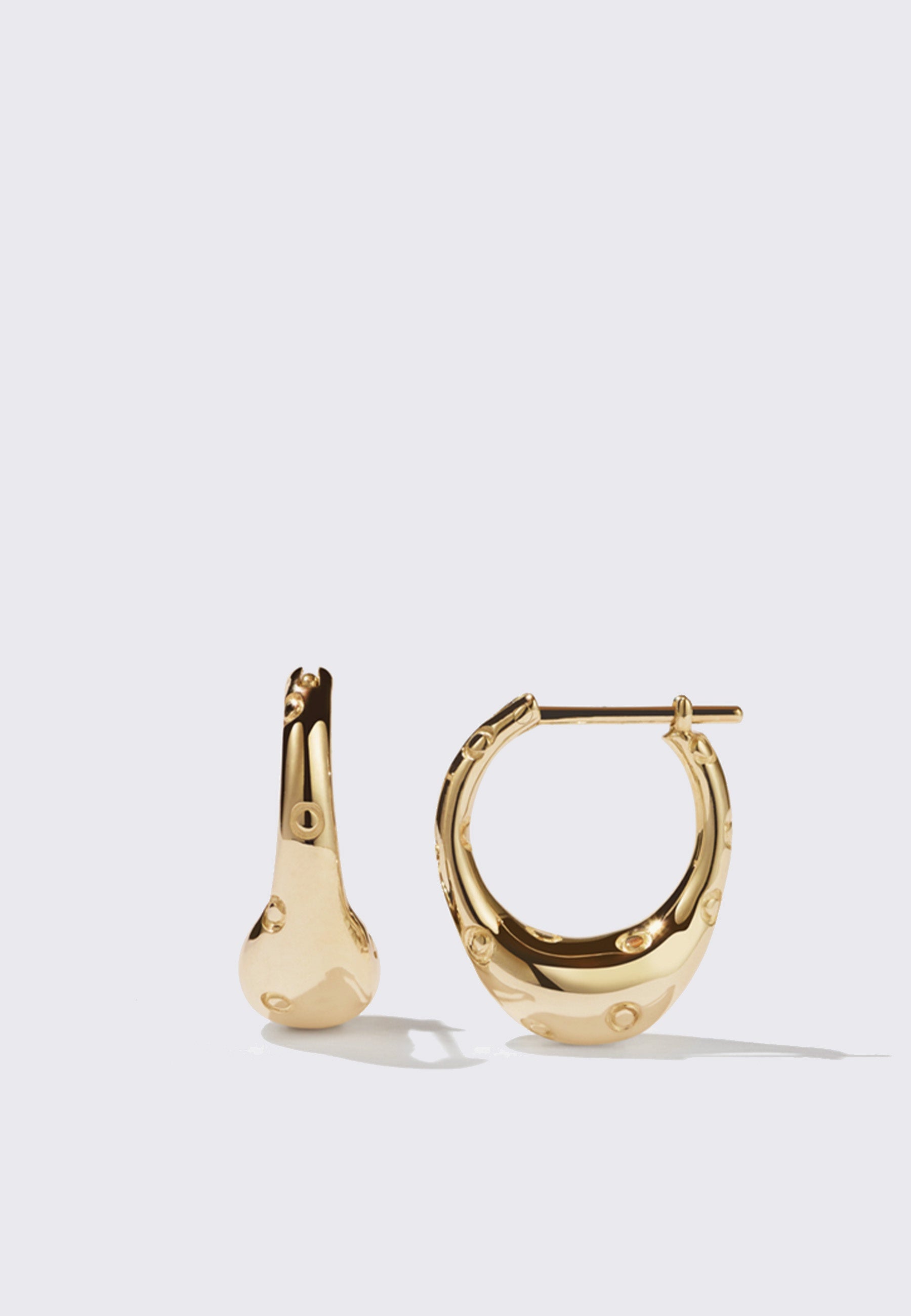 Strawberry Hoop Earrings Small - Gold Plated