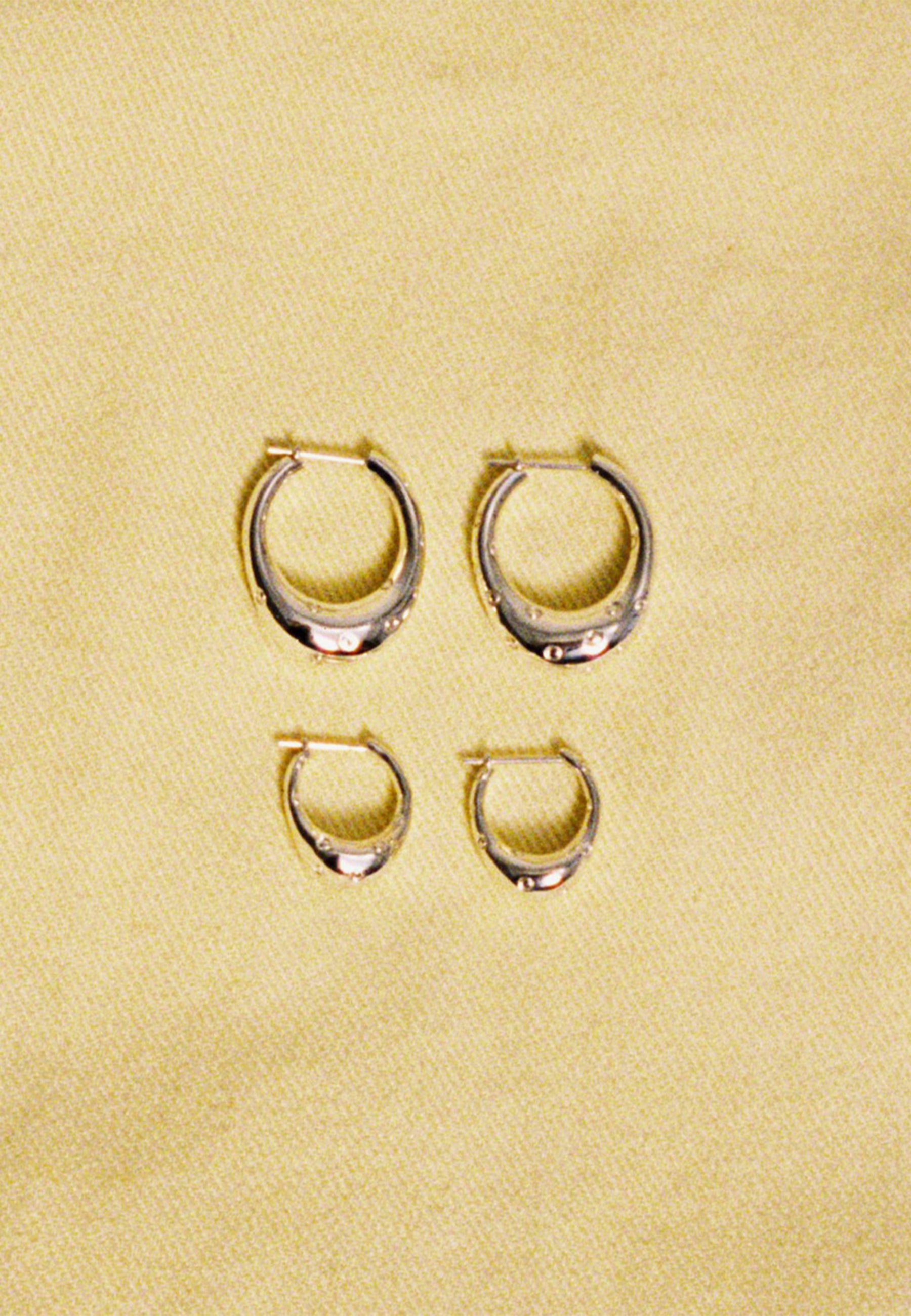 Strawberry Hoop Earrings Small - Gold Plated