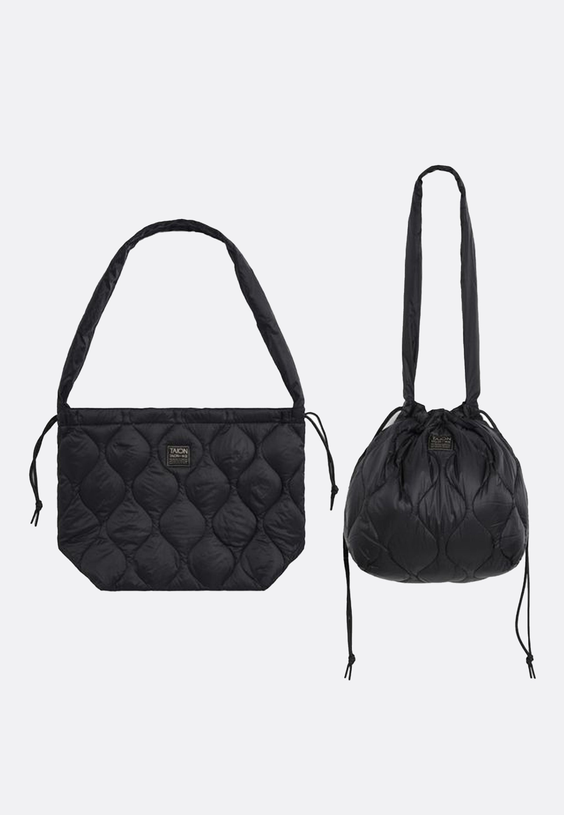 Military Soft Shell Down Shoulder Bag - Black