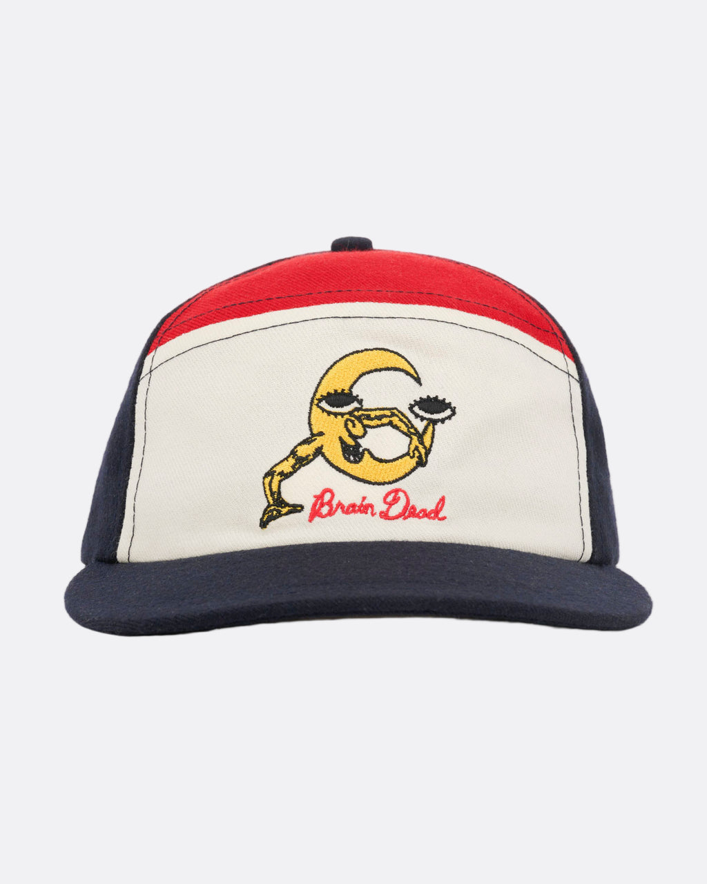 Waning Crescent Curved 6 Panel Hat - Navy