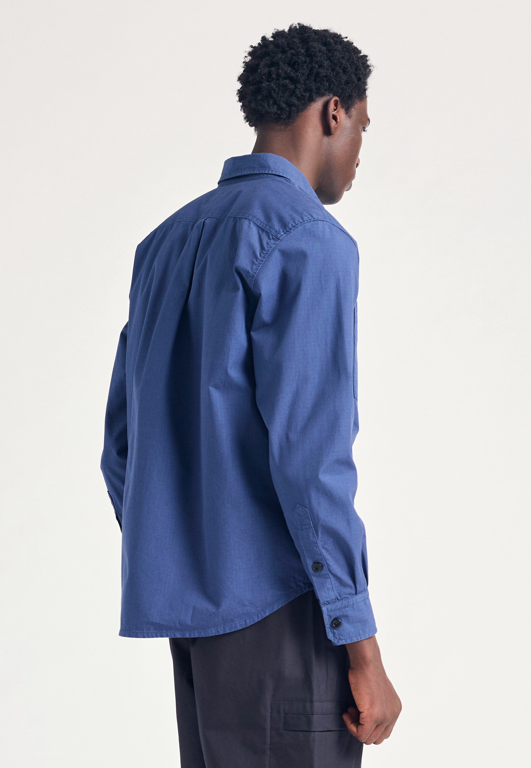 Algot Cotton Ripstop Relaxed Shirt - Workwear Blue