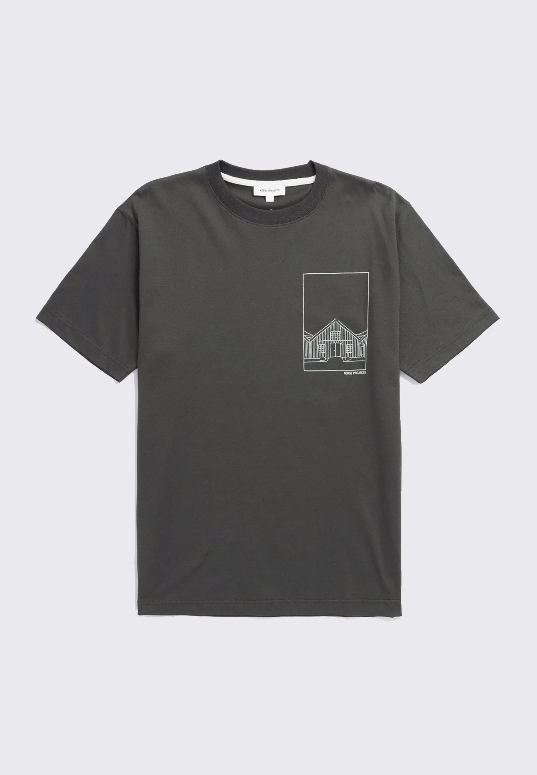 Johannes Organic Kanonbadsvej Print T-shirt - Espresso