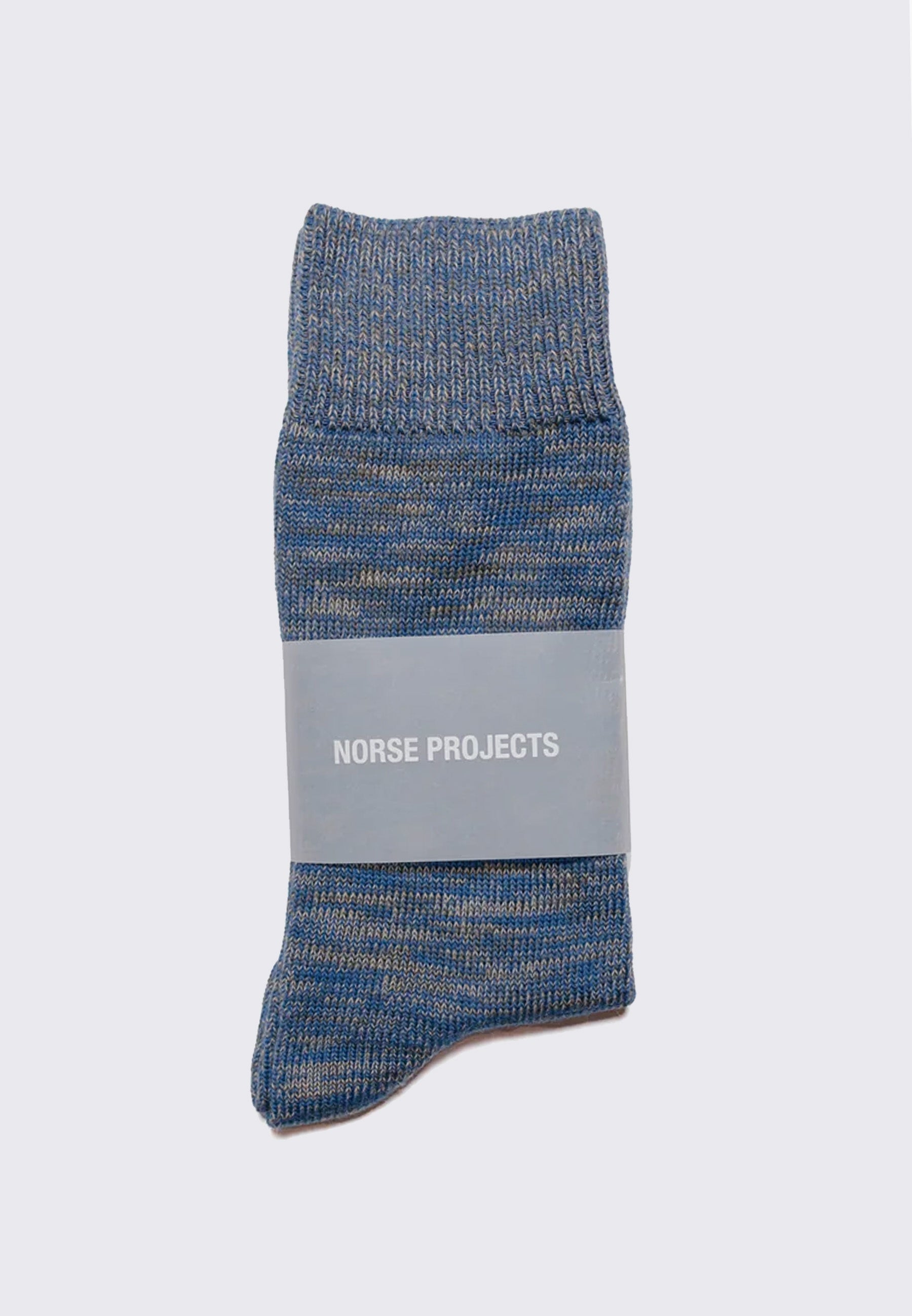 Bjarki Cotton Twist Socks - Fog Blue