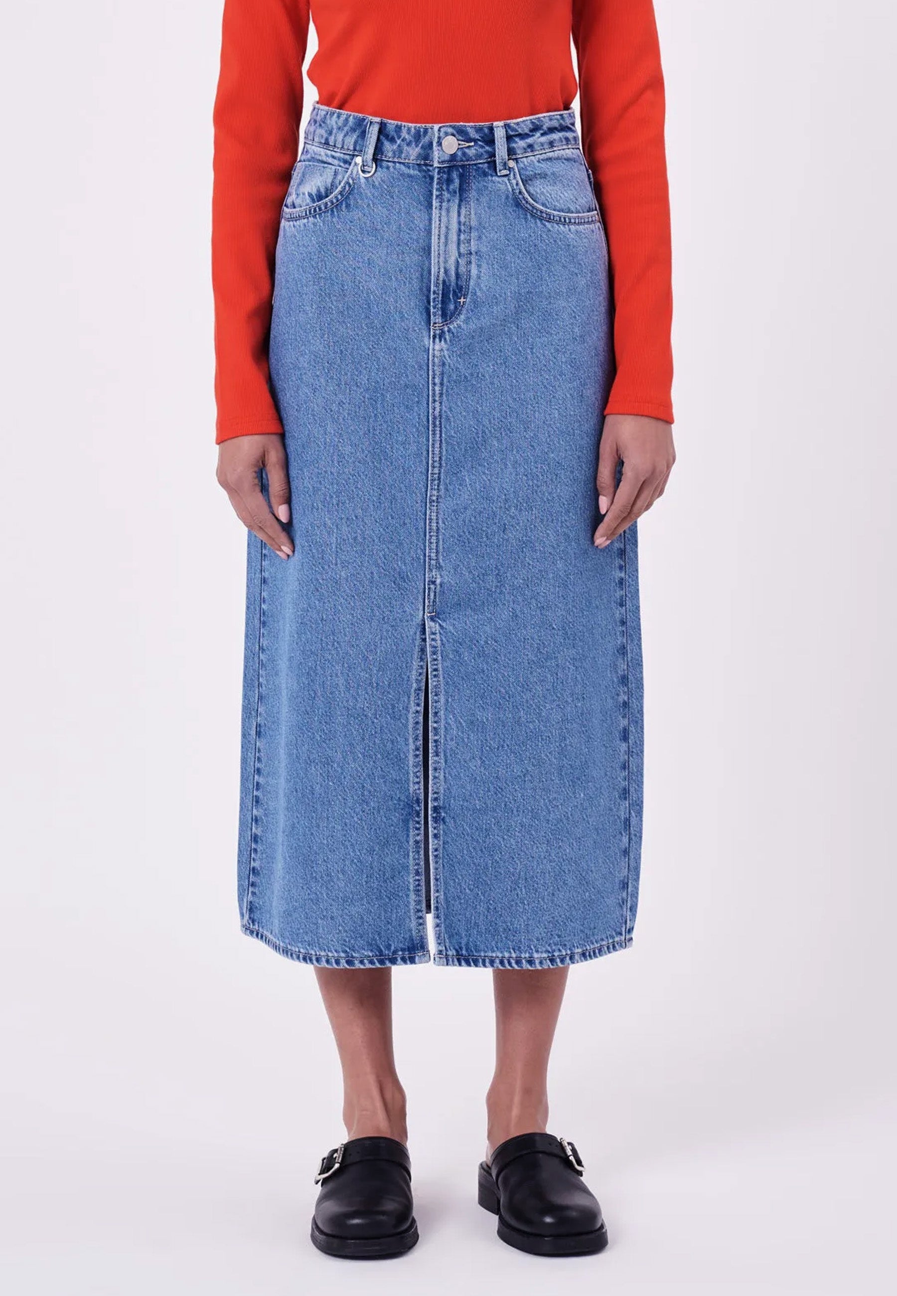 Nico Skirt Camille - Light Vintage Indigo