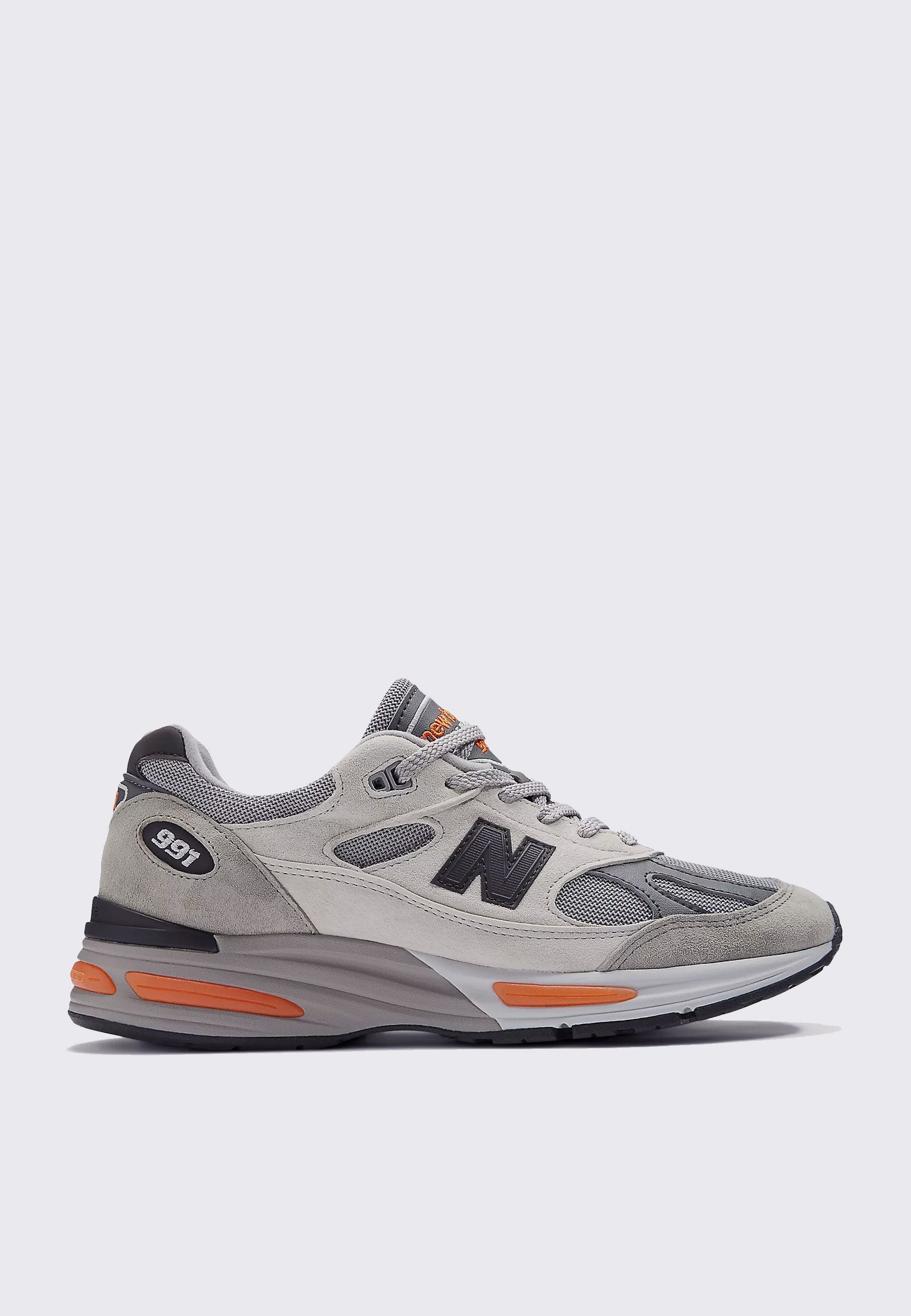 Made in UK 991v2 - Pelican Grey/Orange - U991BS2