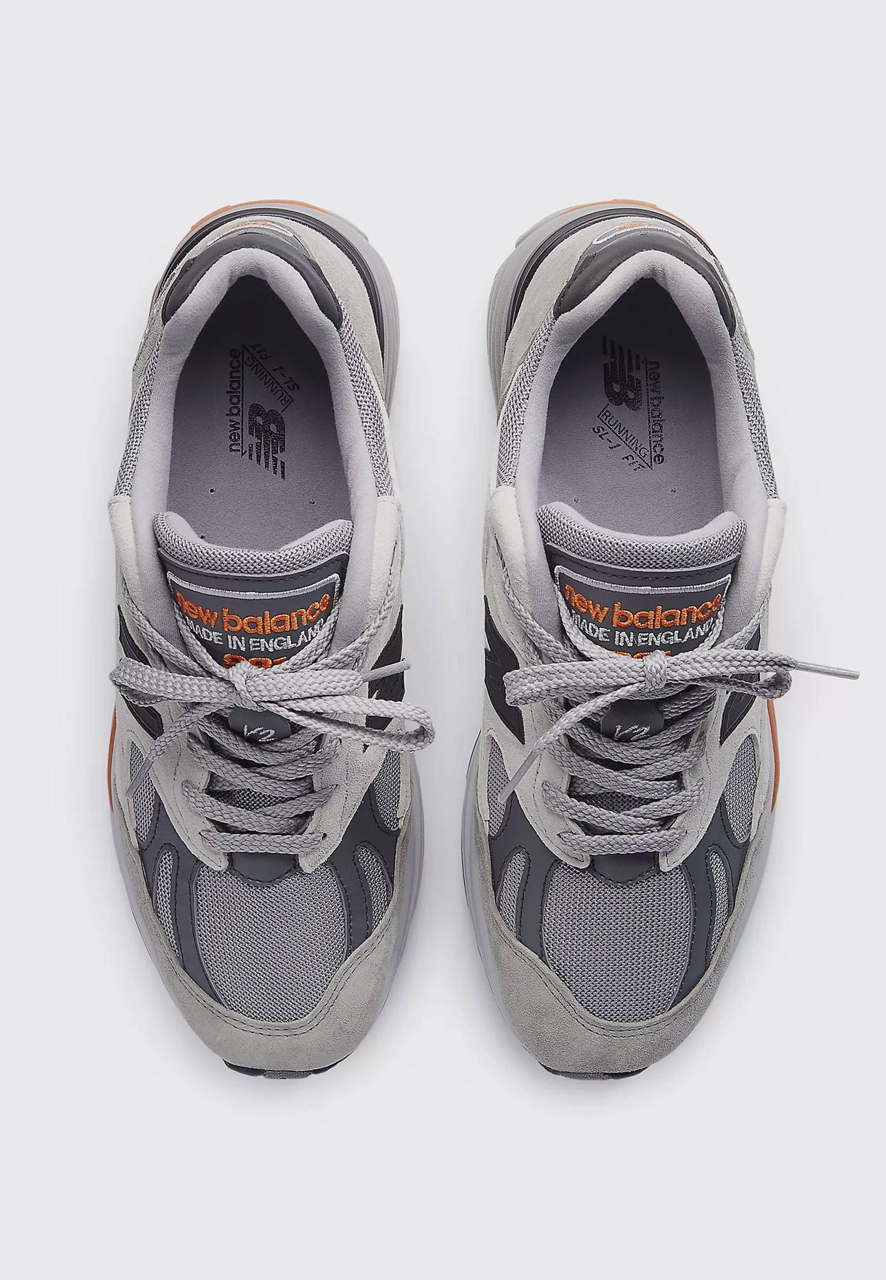 Made in UK 991v2 - Pelican Grey/Orange - U991BS2