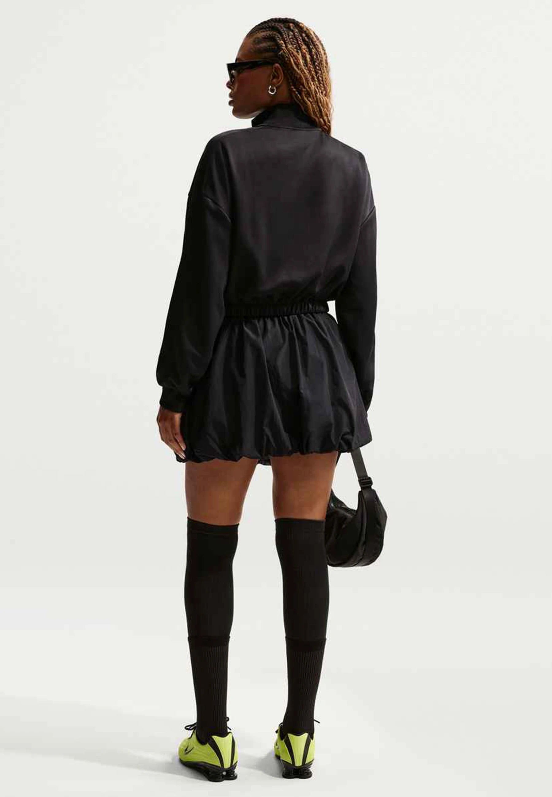 Women's Loose Bubble Skirt - Black