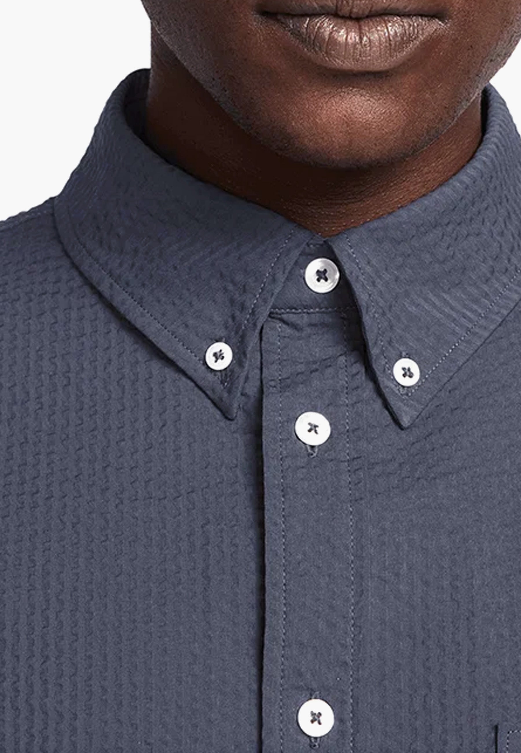 Nike Life Seersucker Button Down Shirt - Anthracite