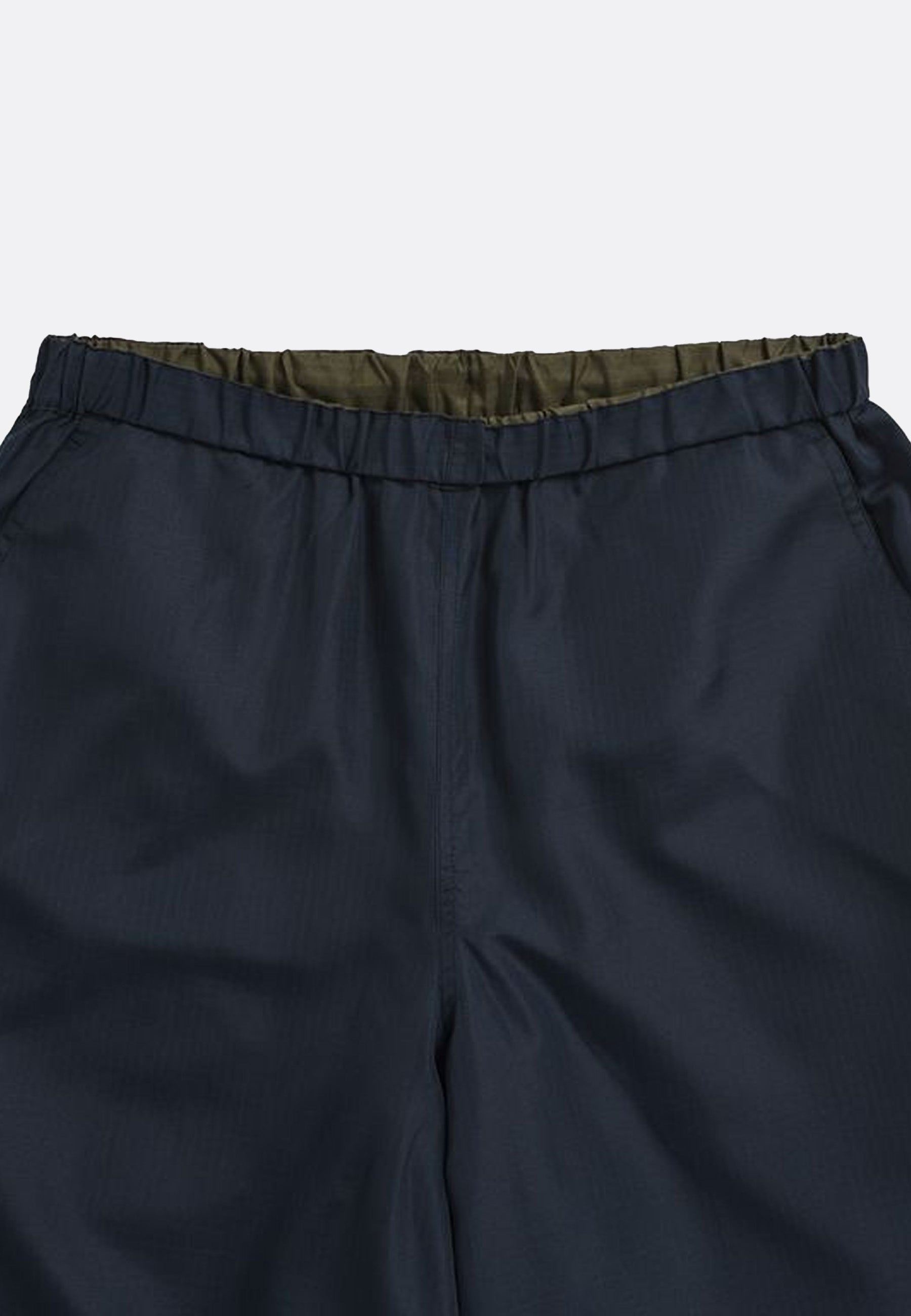 Non Down Military Reversible Wide Shorts - Black