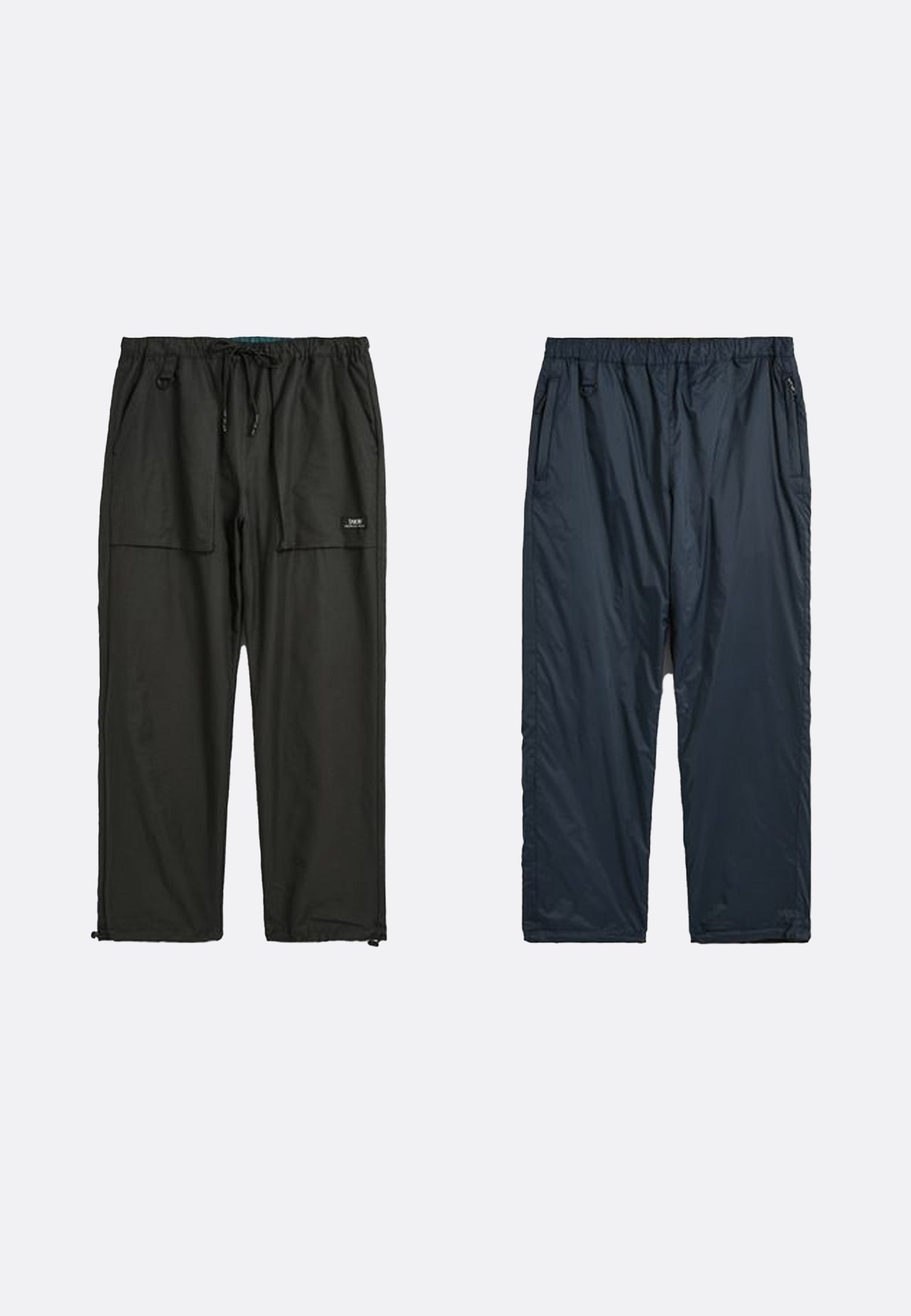 Non Down Mountain Reversible Pants - Dark Navy/Black