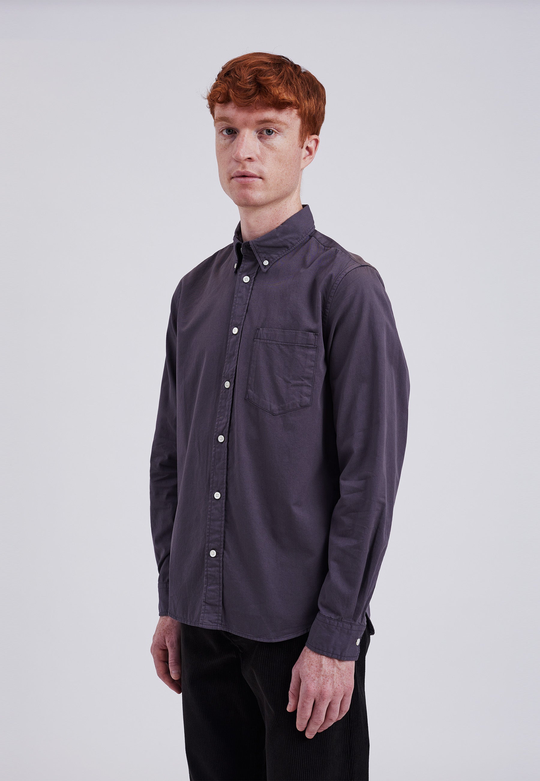 Osvald BD Twill Shirt - Norse Grey