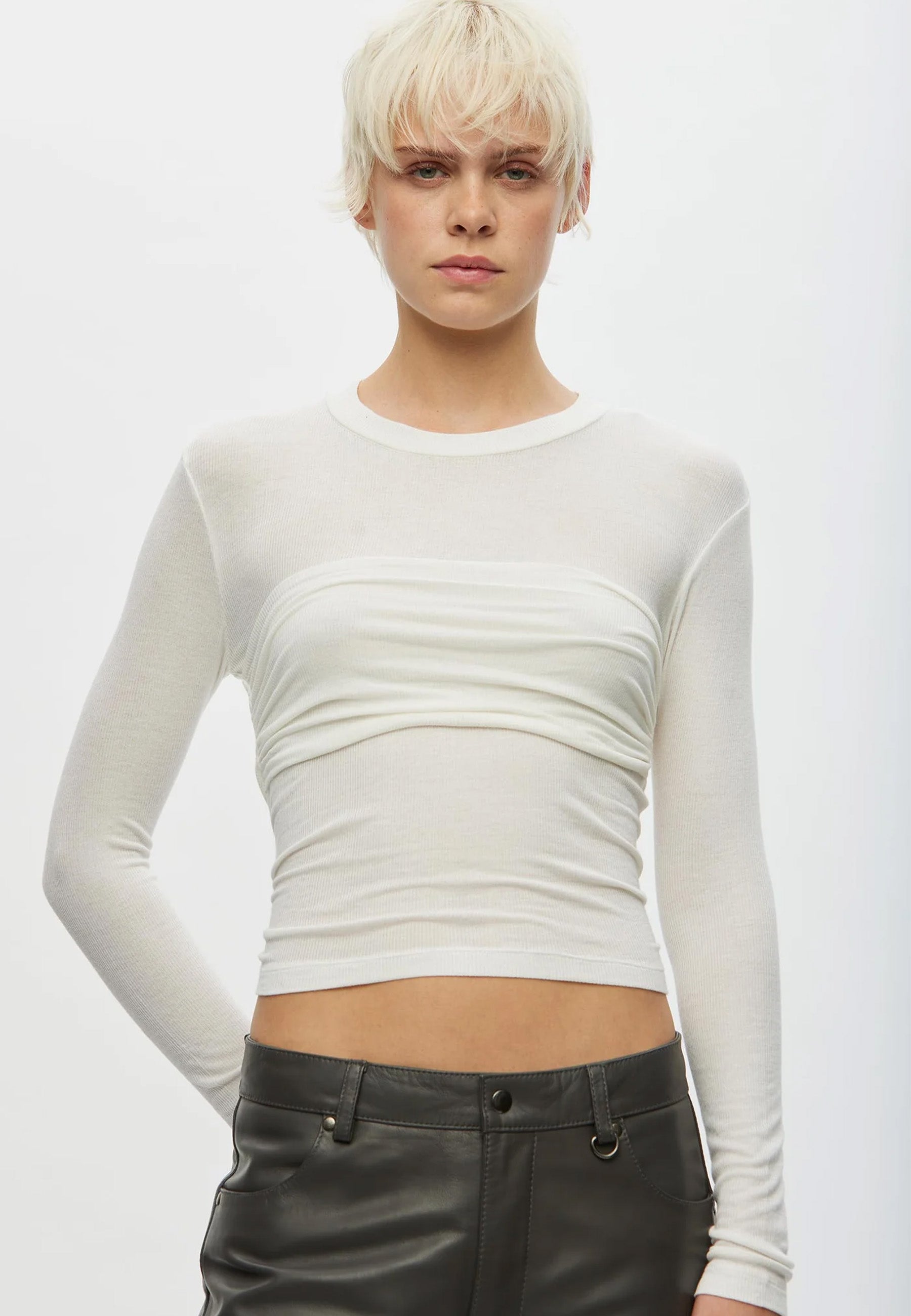 Lila Long Sleeve Top - White