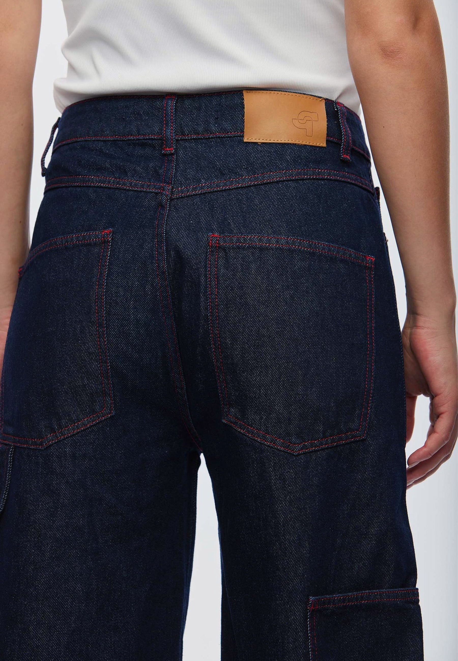 Player Jeans - Raw/Red Stitch