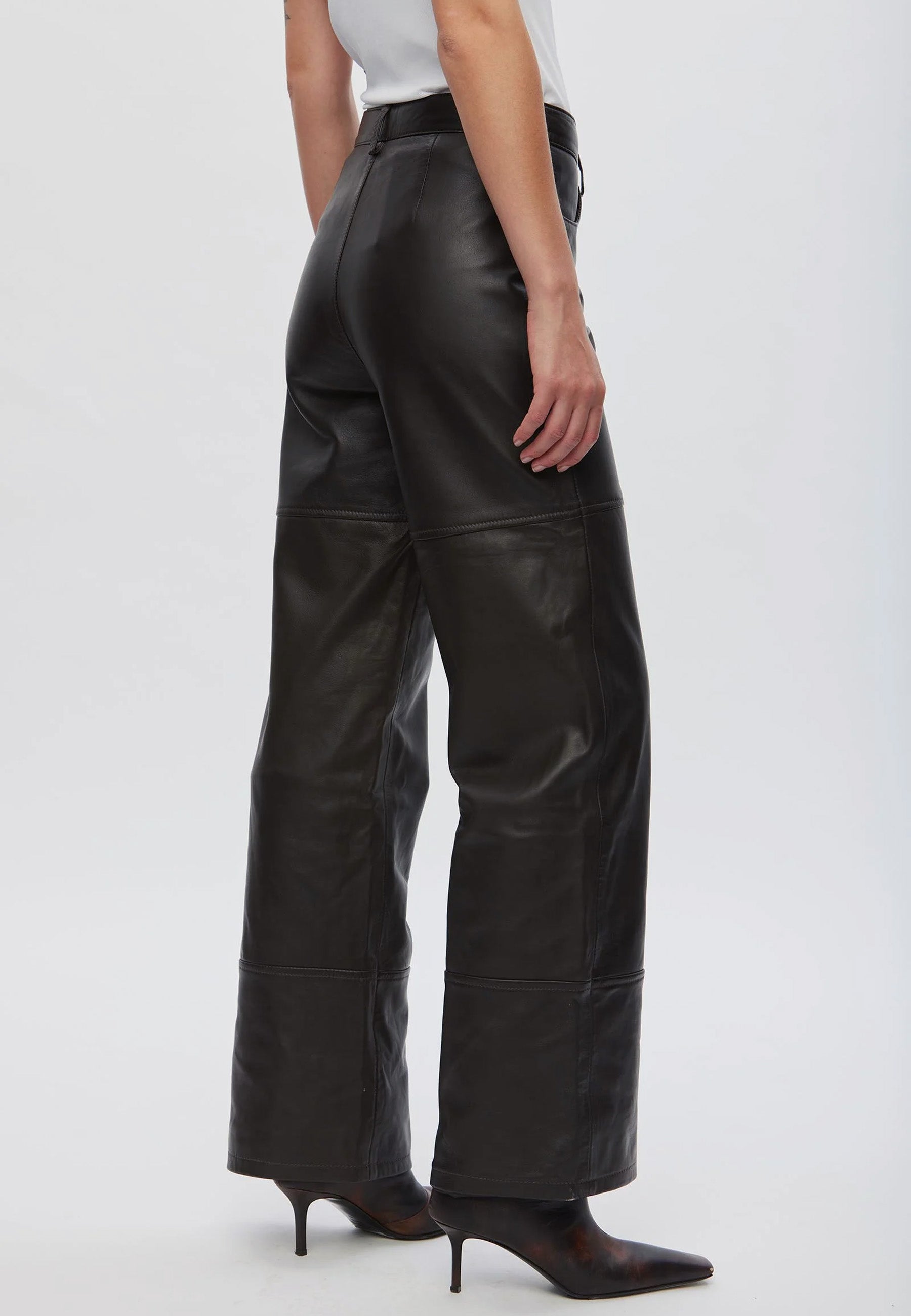 Time Leather Trousers - Chocolate Torte