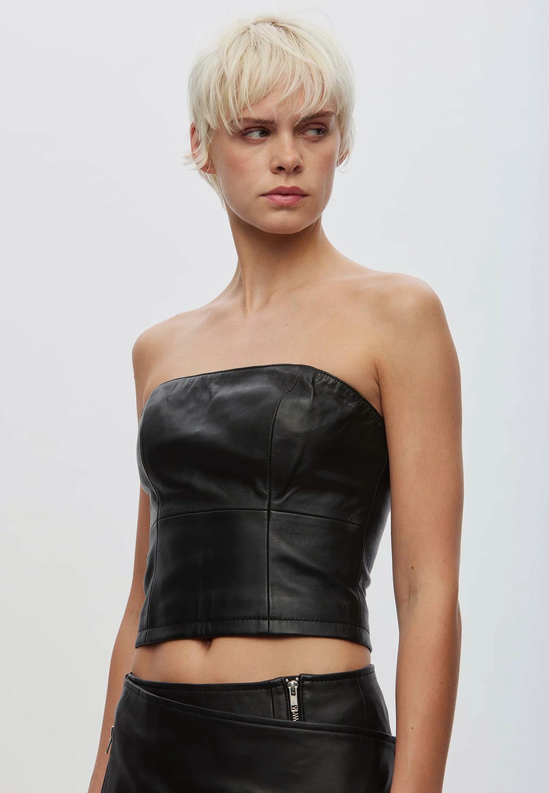 Verve Leather Top - Black