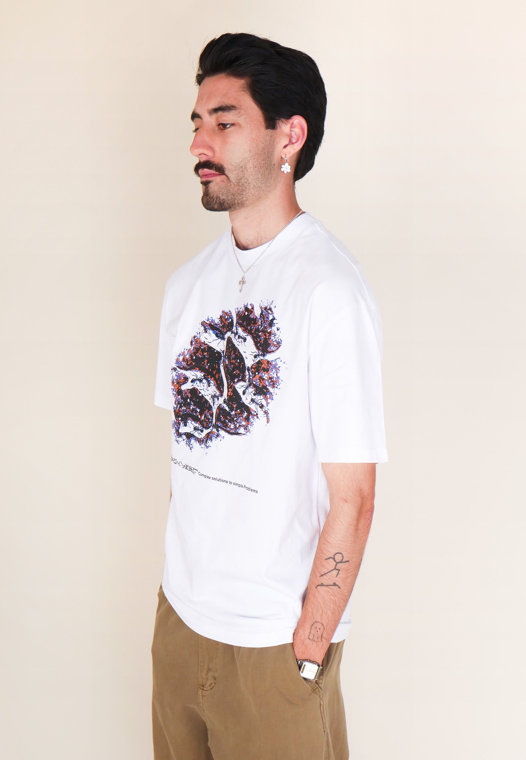 Society T-Shirt - Ghost White