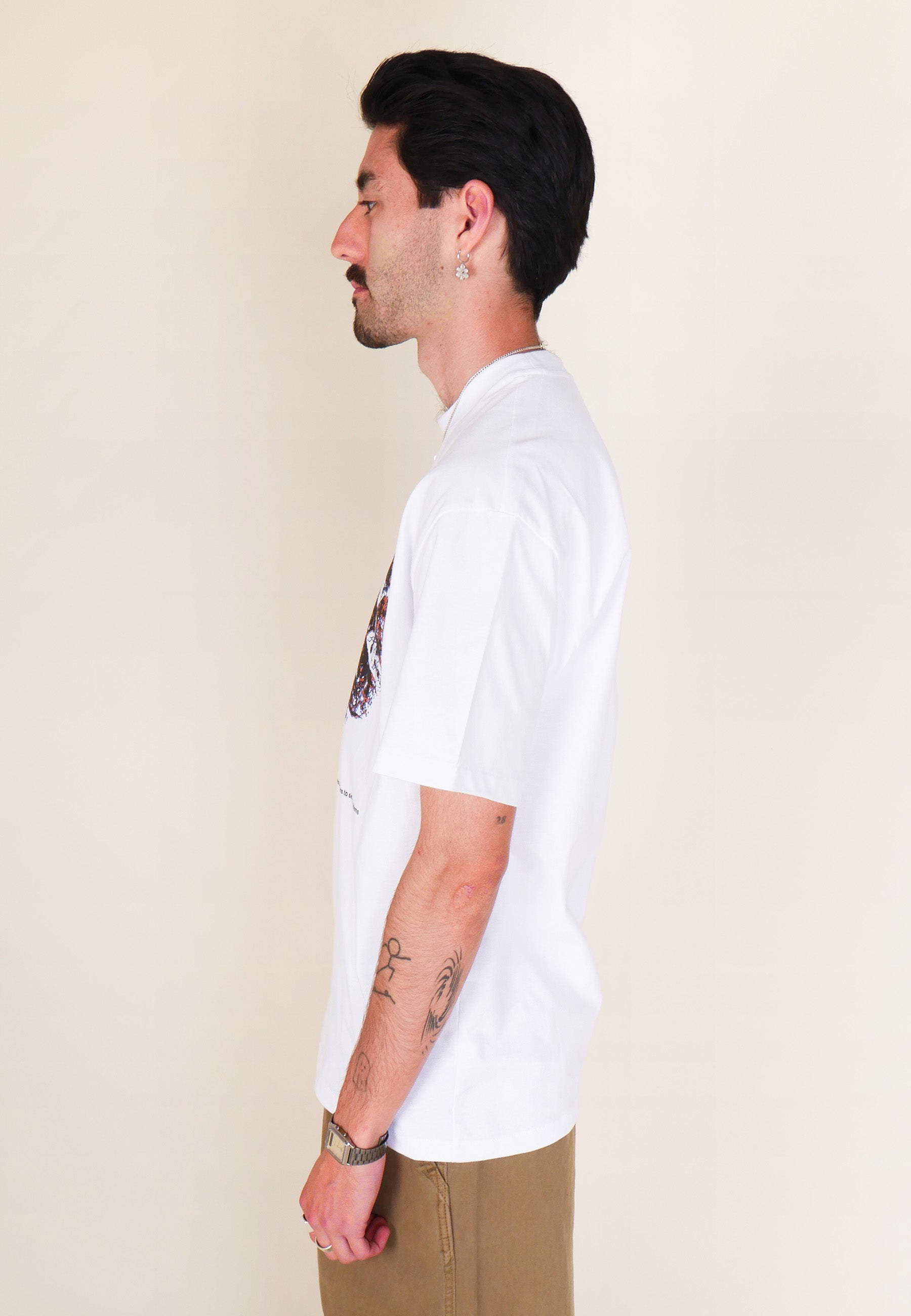 Society T-Shirt - Ghost White