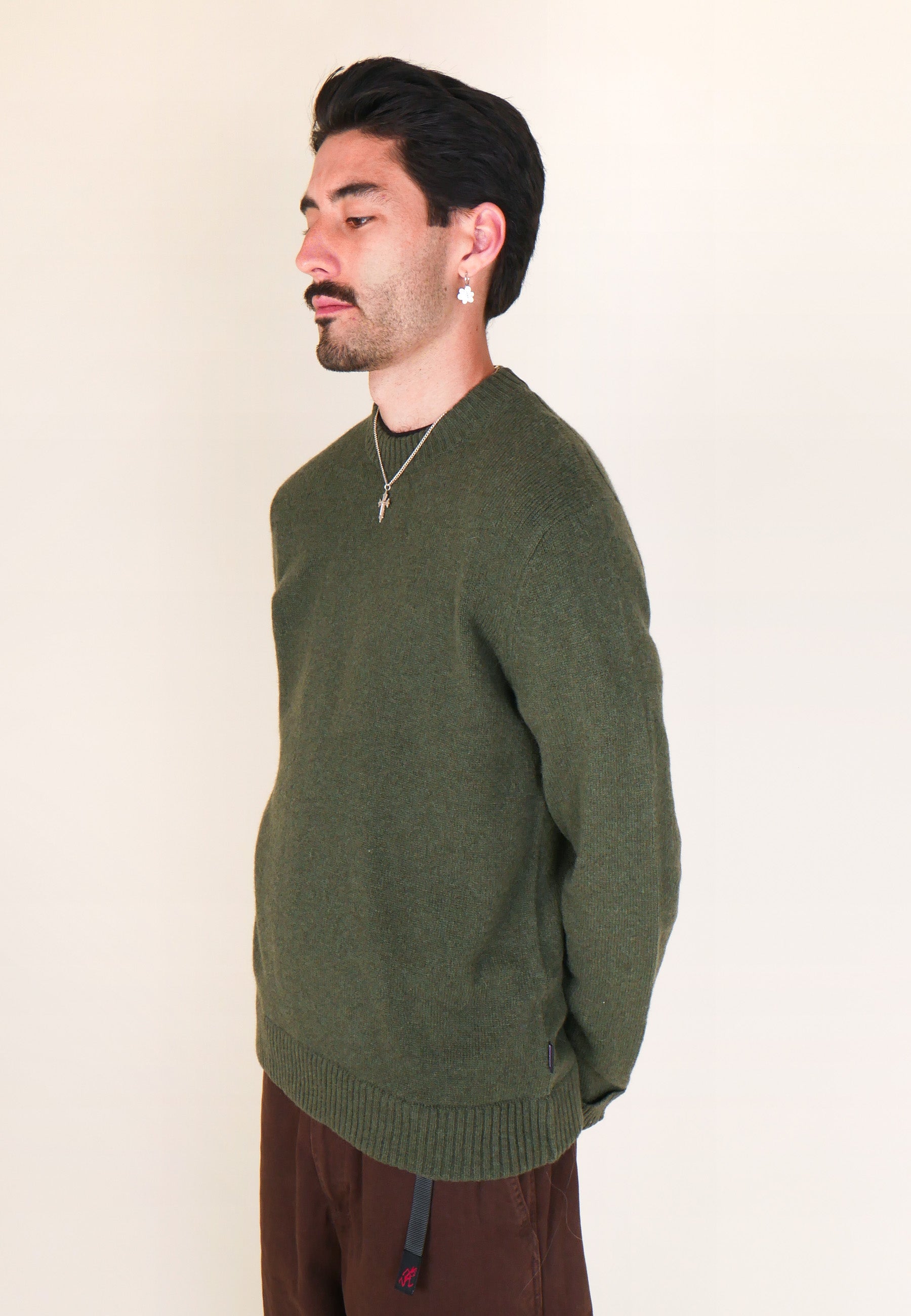 Recycled Wool Blend Sweater - Basin Green