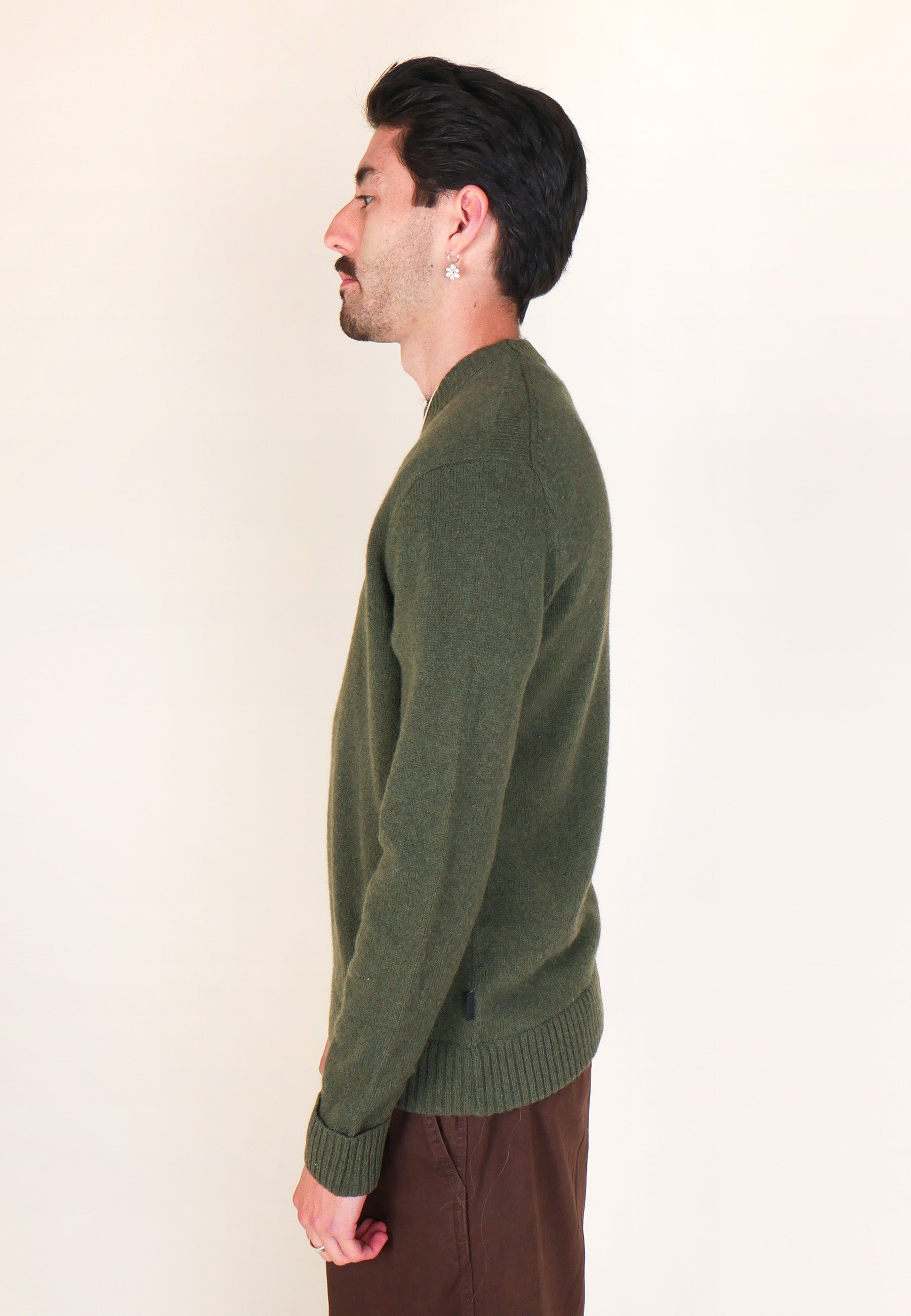 Recycled Wool Blend Sweater - Basin Green