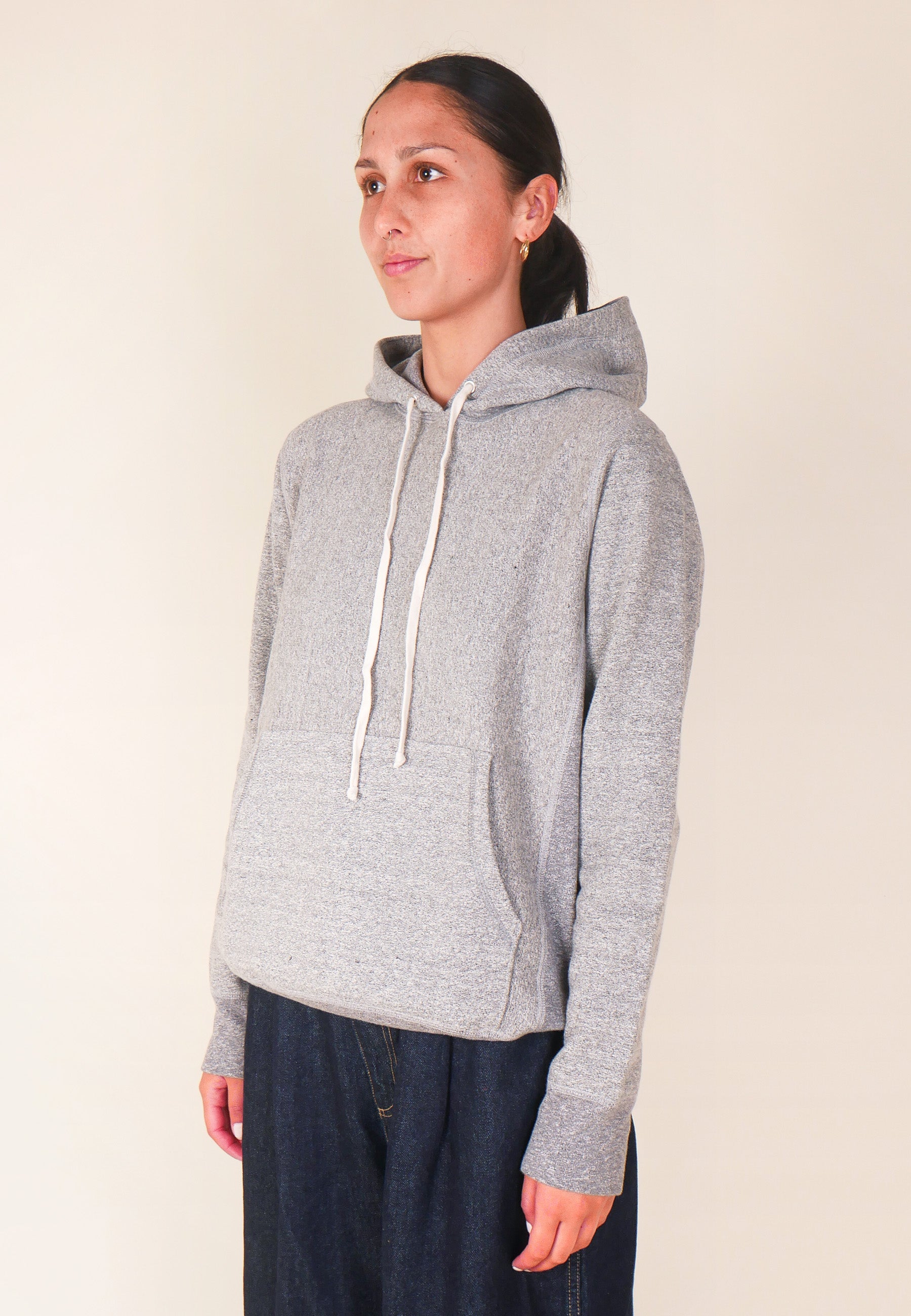 GAG Blank Hooded Pullover Sweatshirt - Light Grey Speckle