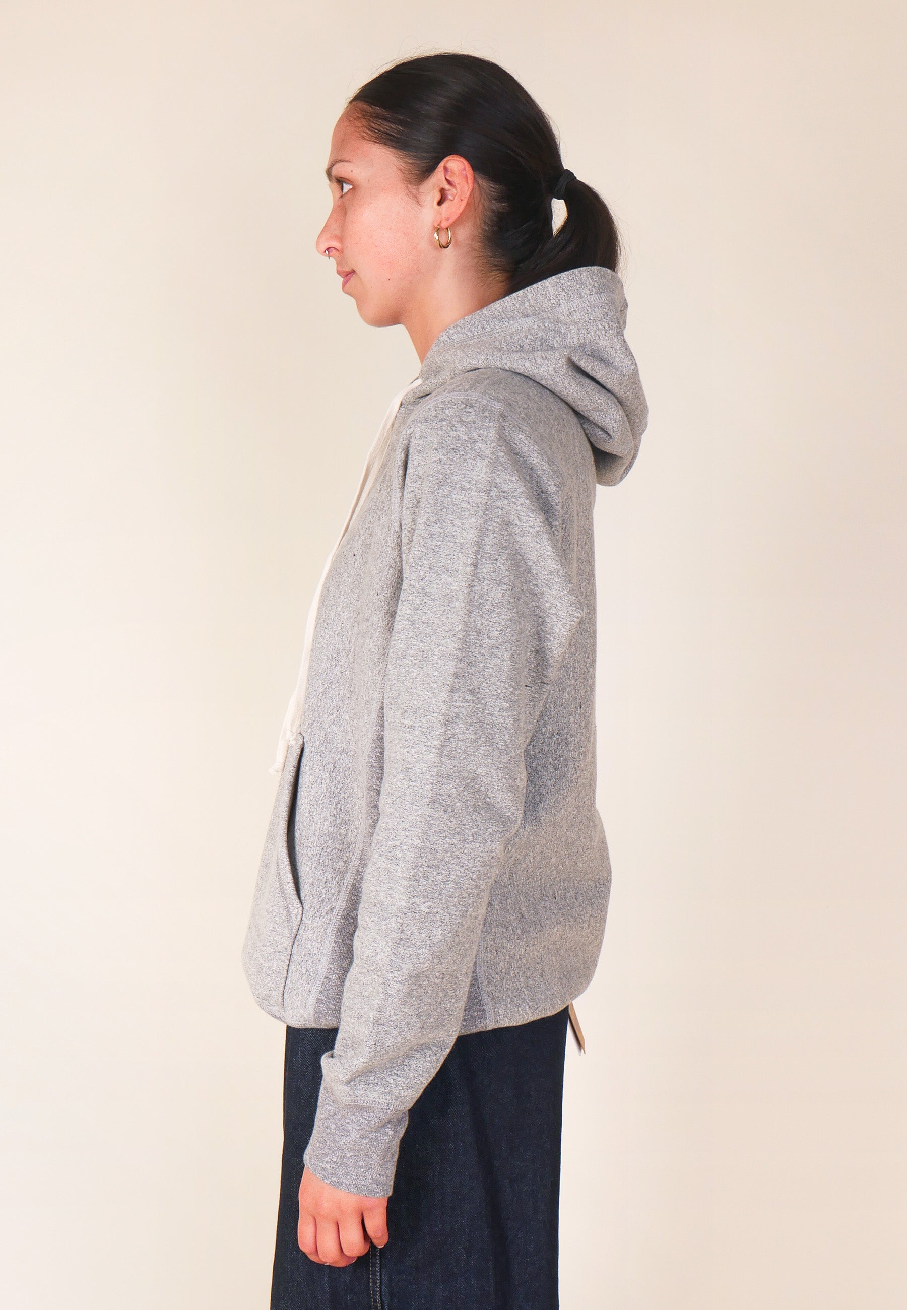 GAG Blank Hooded Pullover Sweatshirt - Light Grey Speckle