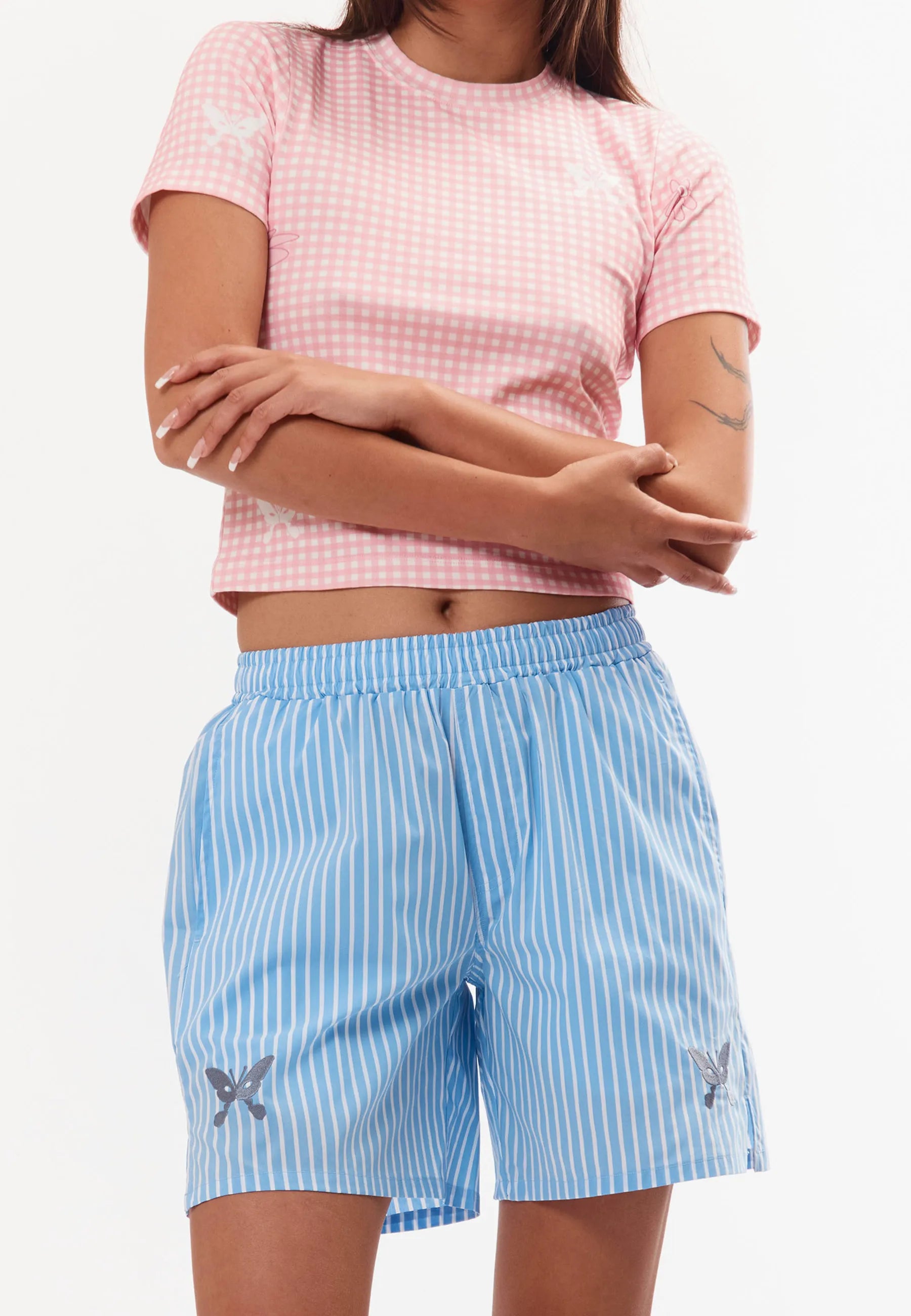 Ningaloo Striped Shorts - Blue Stripe