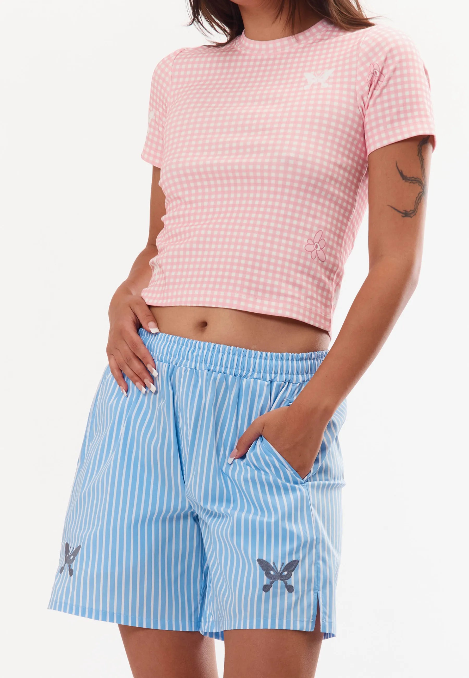 Ningaloo Striped Shorts - Blue Stripe