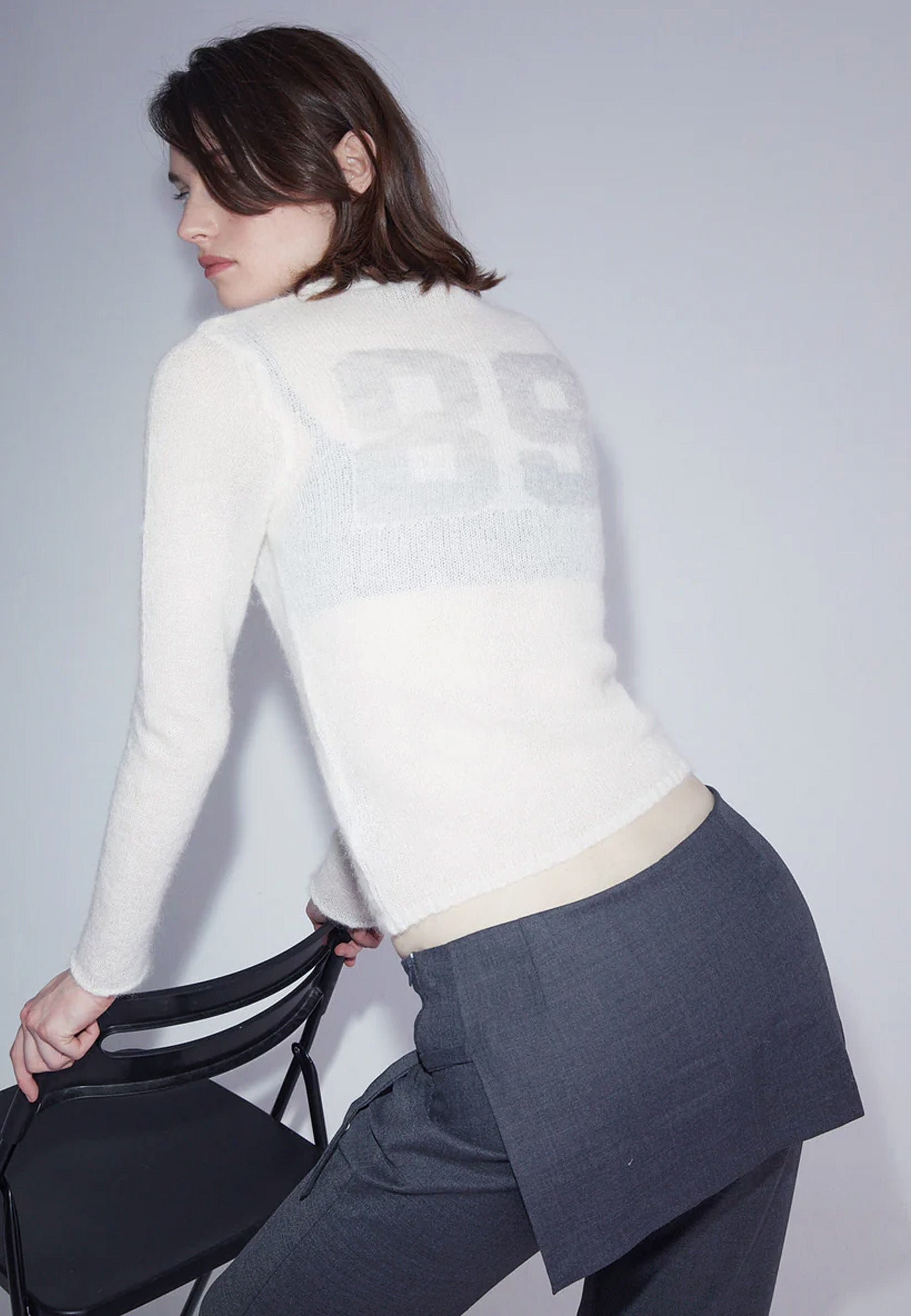 Fine Champions Knit Top - White