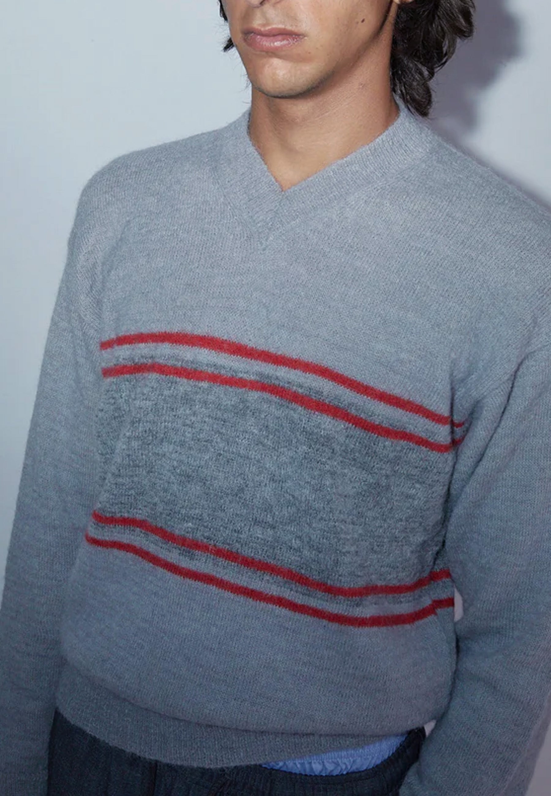 St Pauls Stripe Sweater - Grey