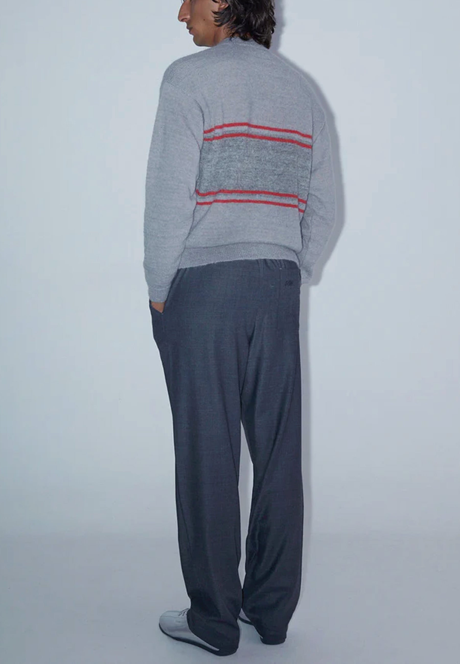 St Pauls Stripe Sweater - Grey