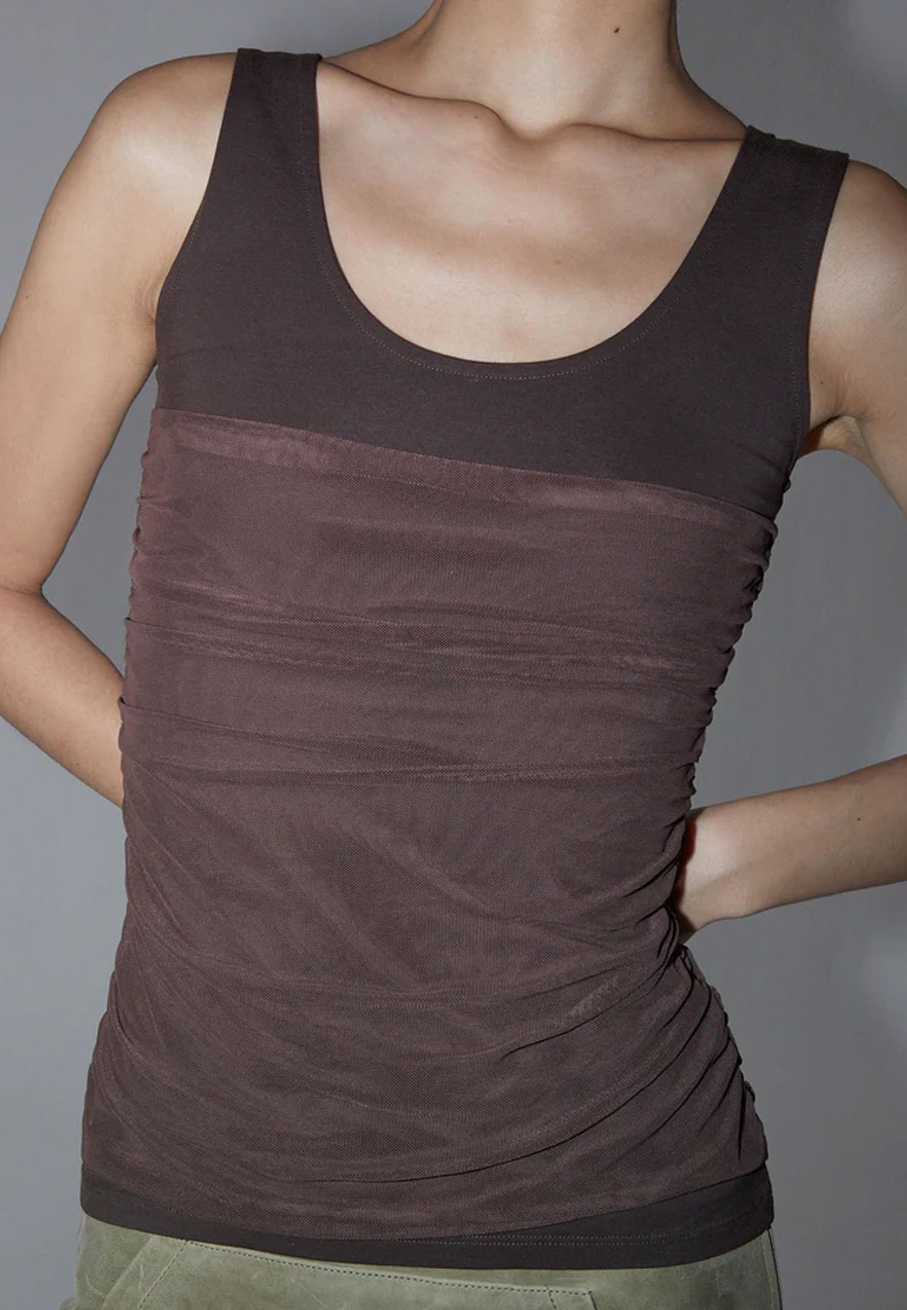 Vichyl Top - Brown