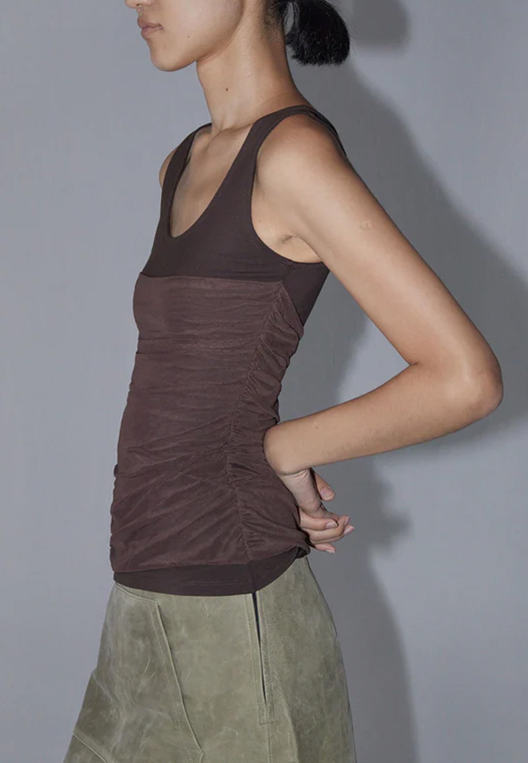 Vichyl Top - Brown