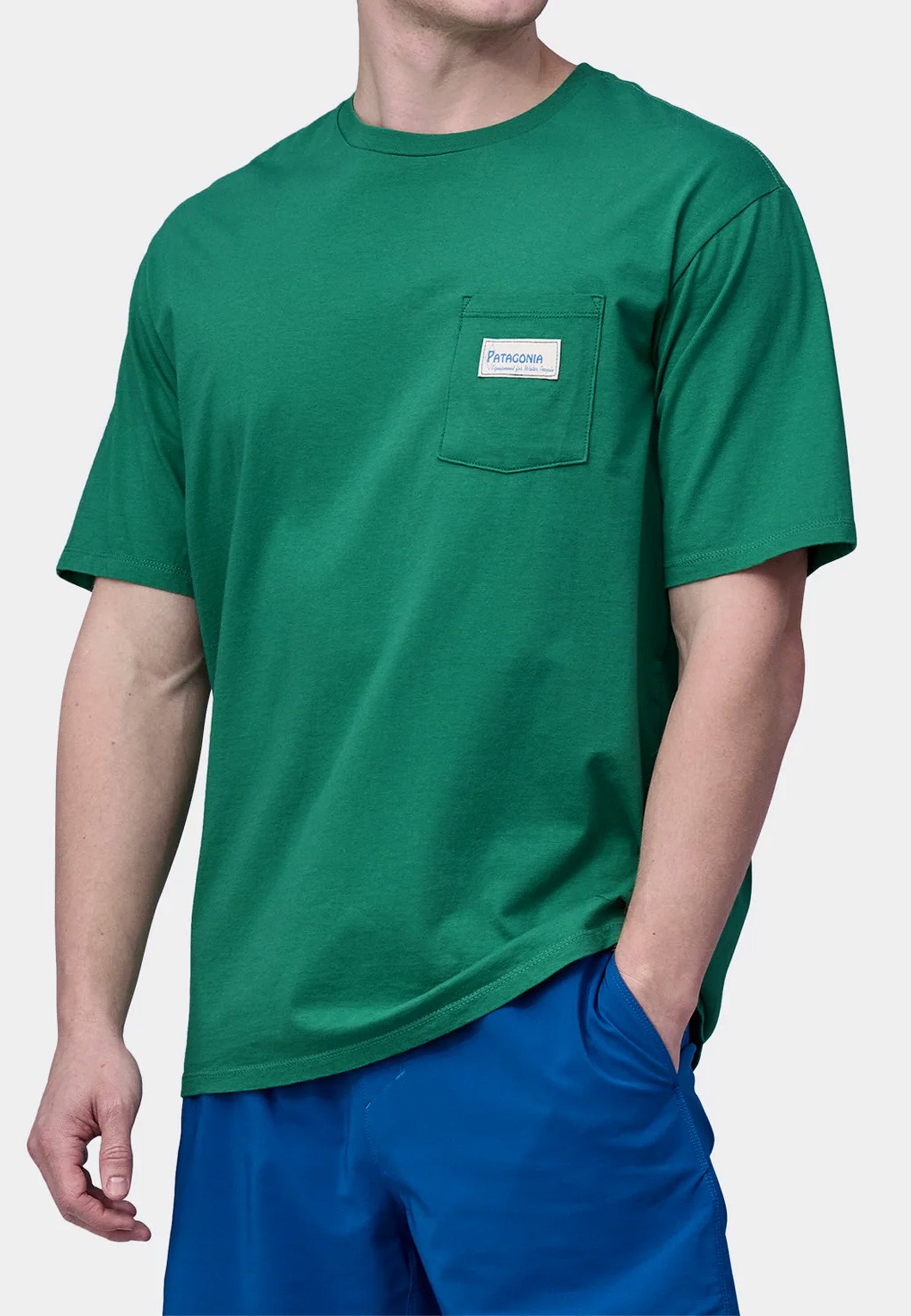 Water People Organic Pocket T-Shirt - Gather Green