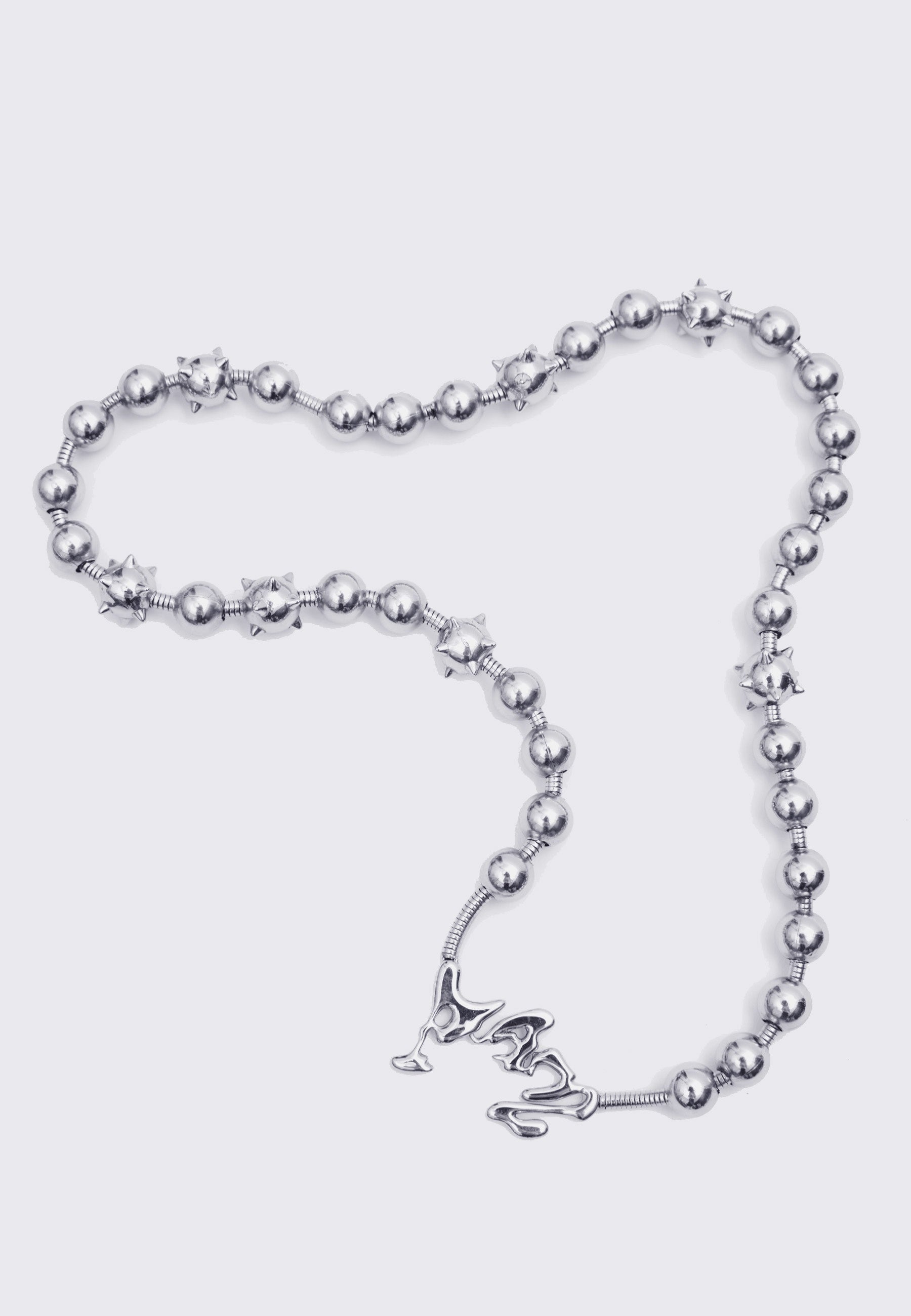 Celestial Orbs Ball & Chain Necklace - Stainless Steel