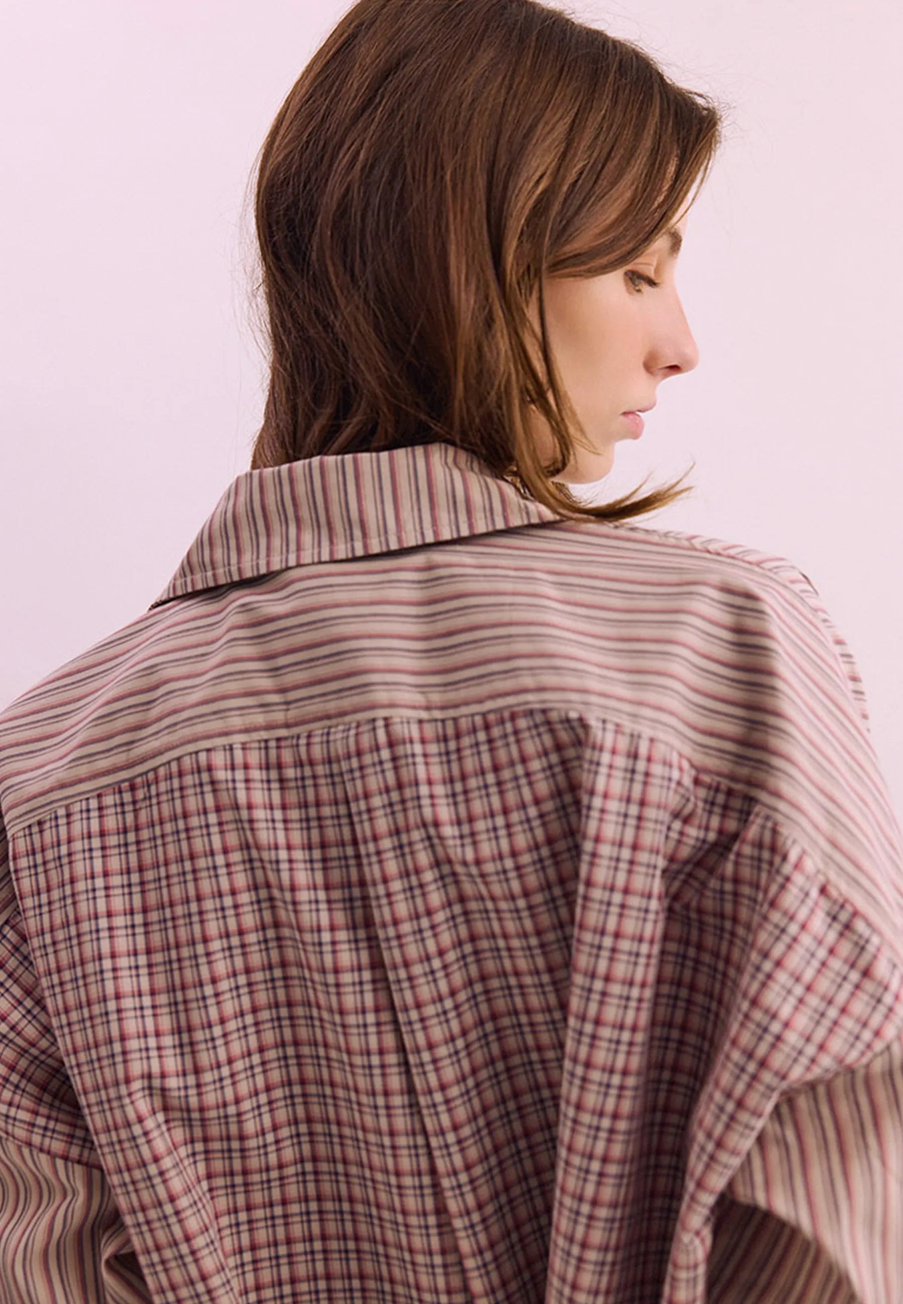 Billie Shirt - Red/Tan Stripe
