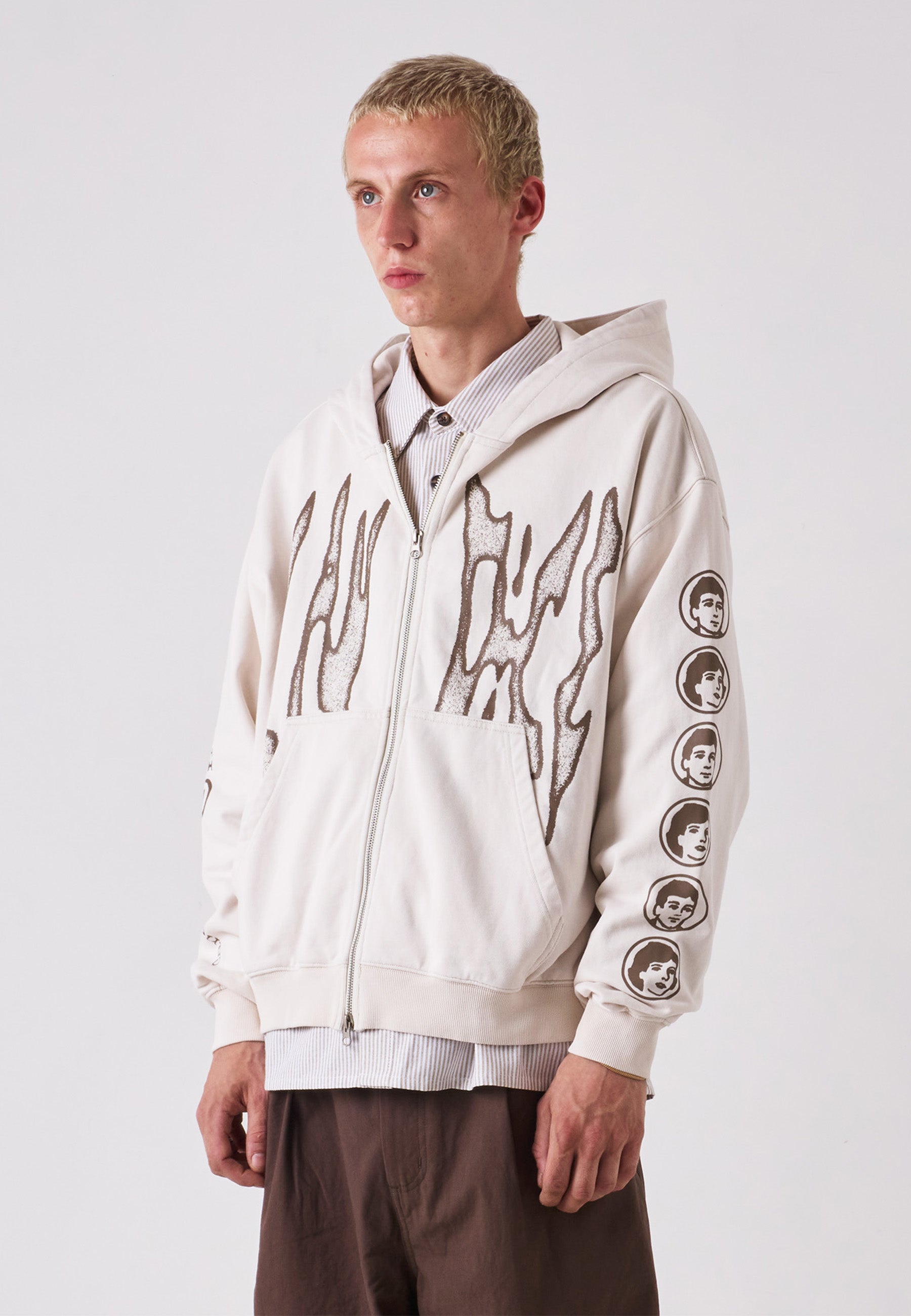 Razor Zip Hood - Bone