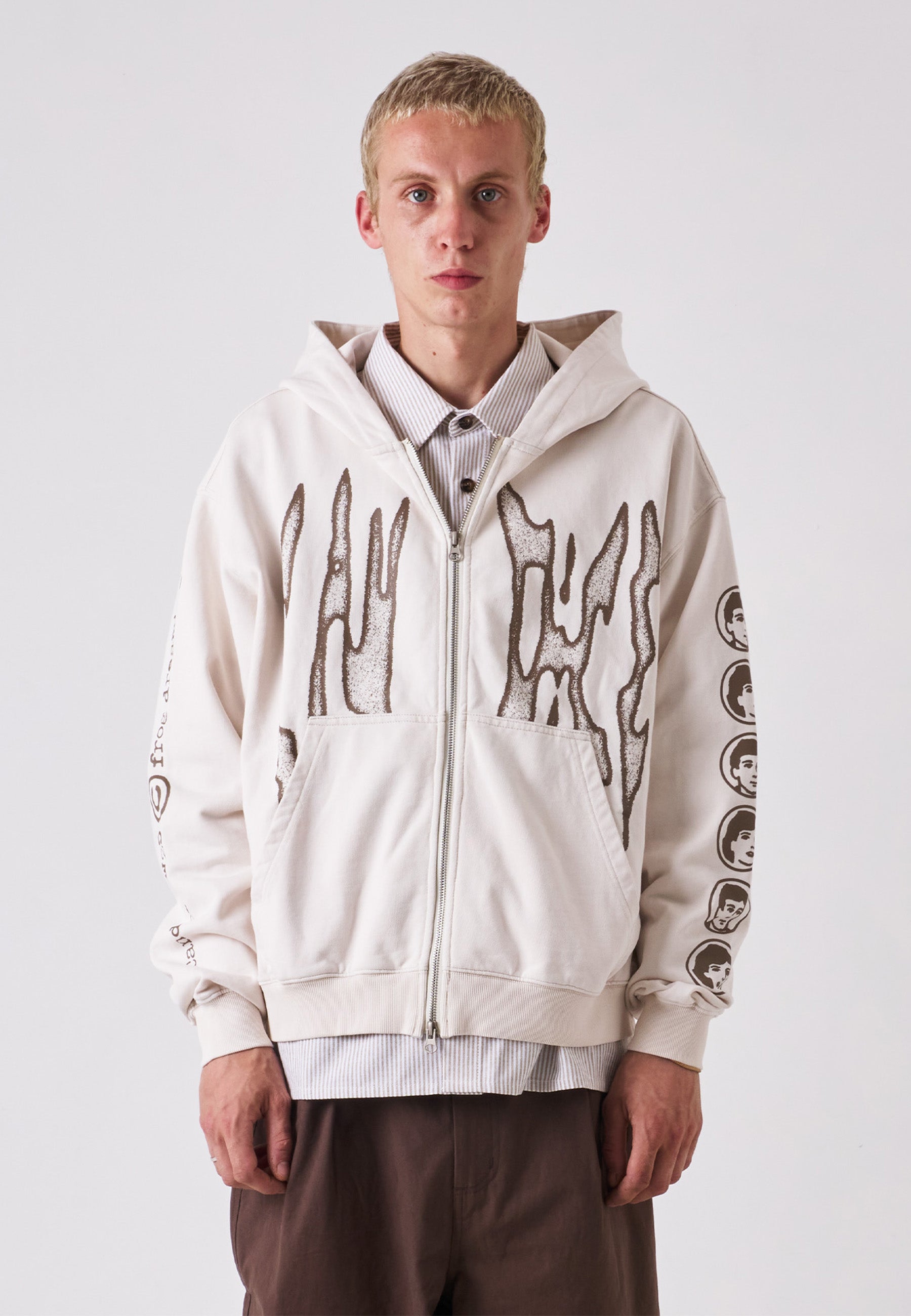 Razor Zip Hood - Bone