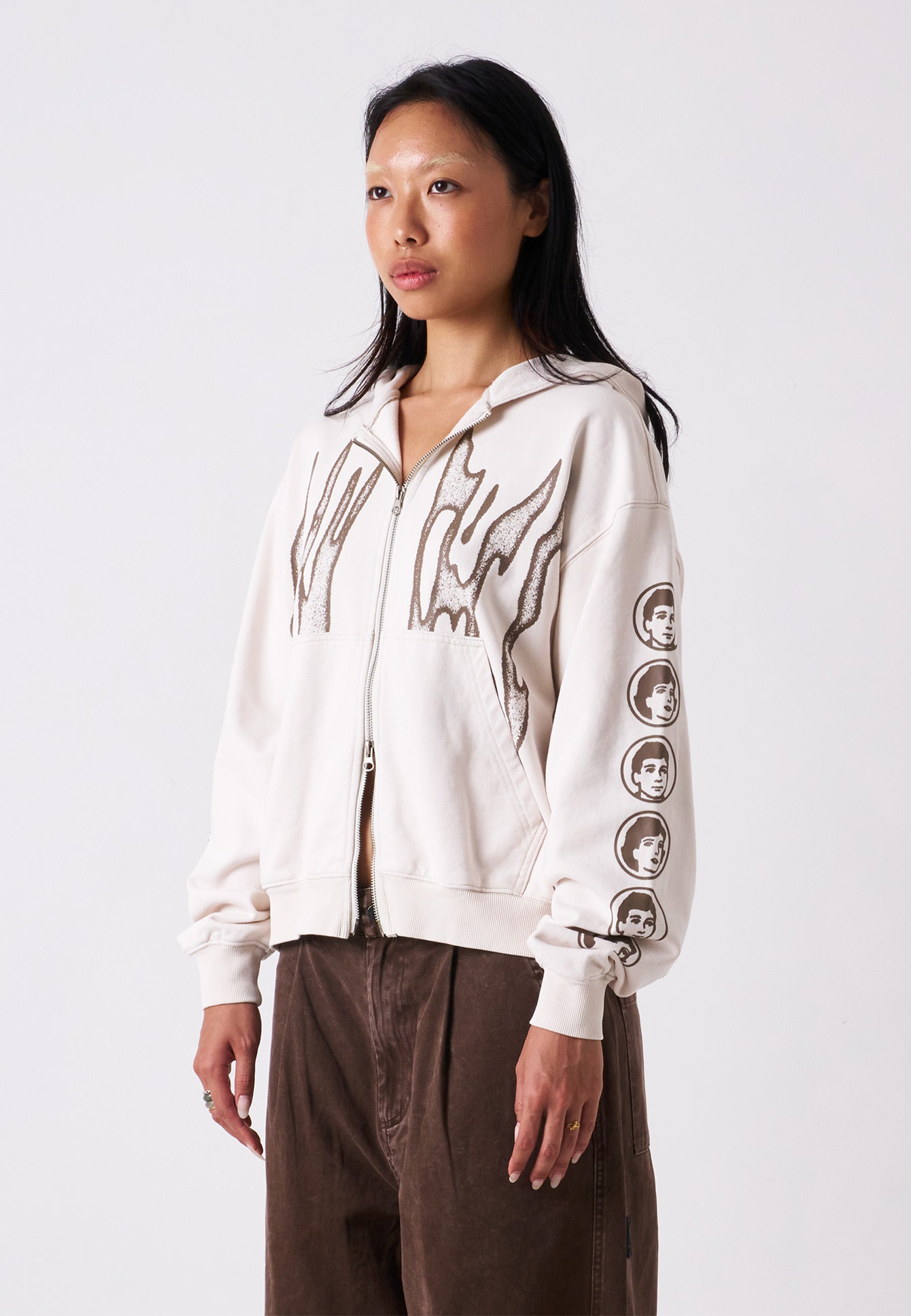 Razor Zip Hood - Bone