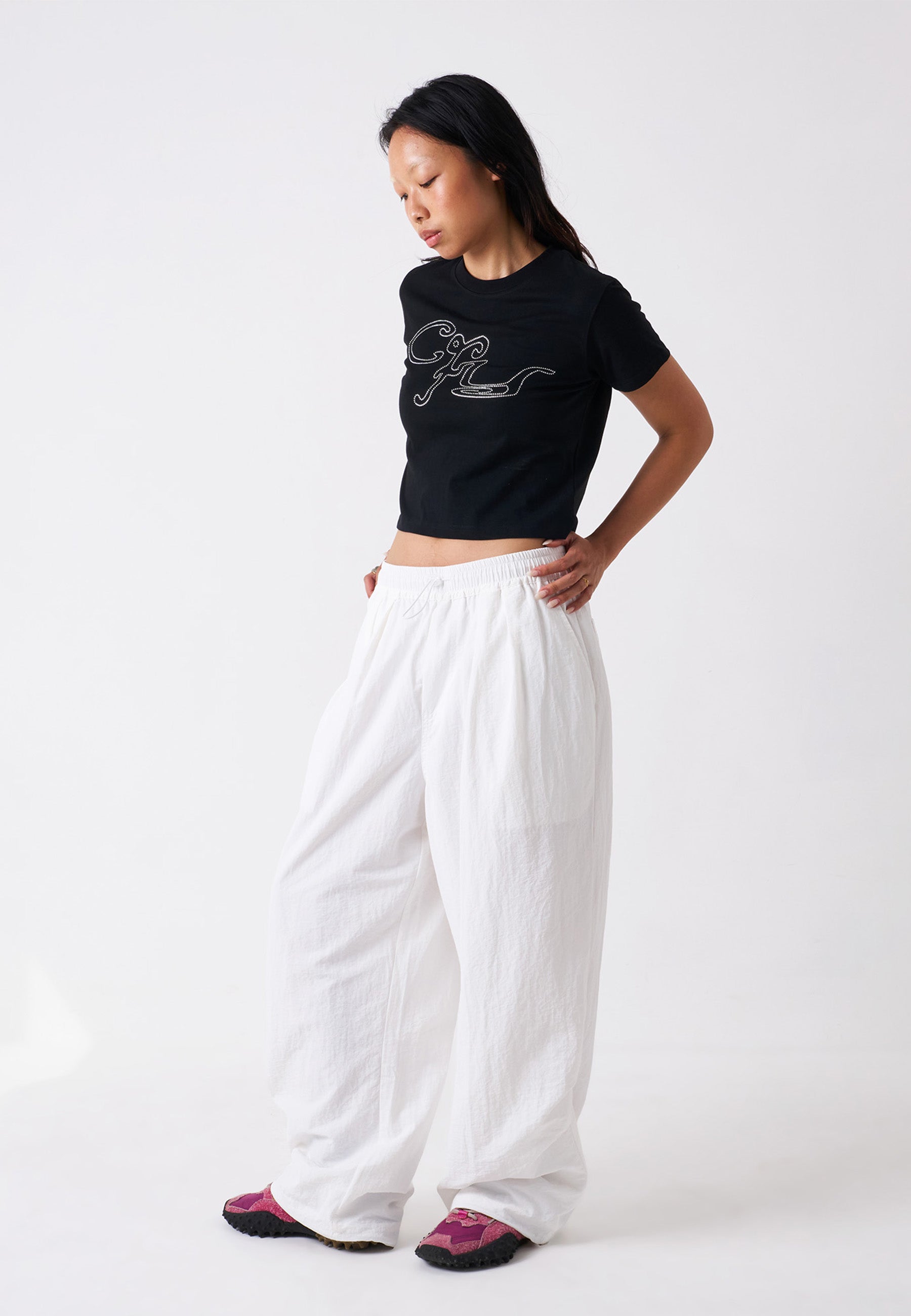 Rhinestone Baby T-Shirt - Black