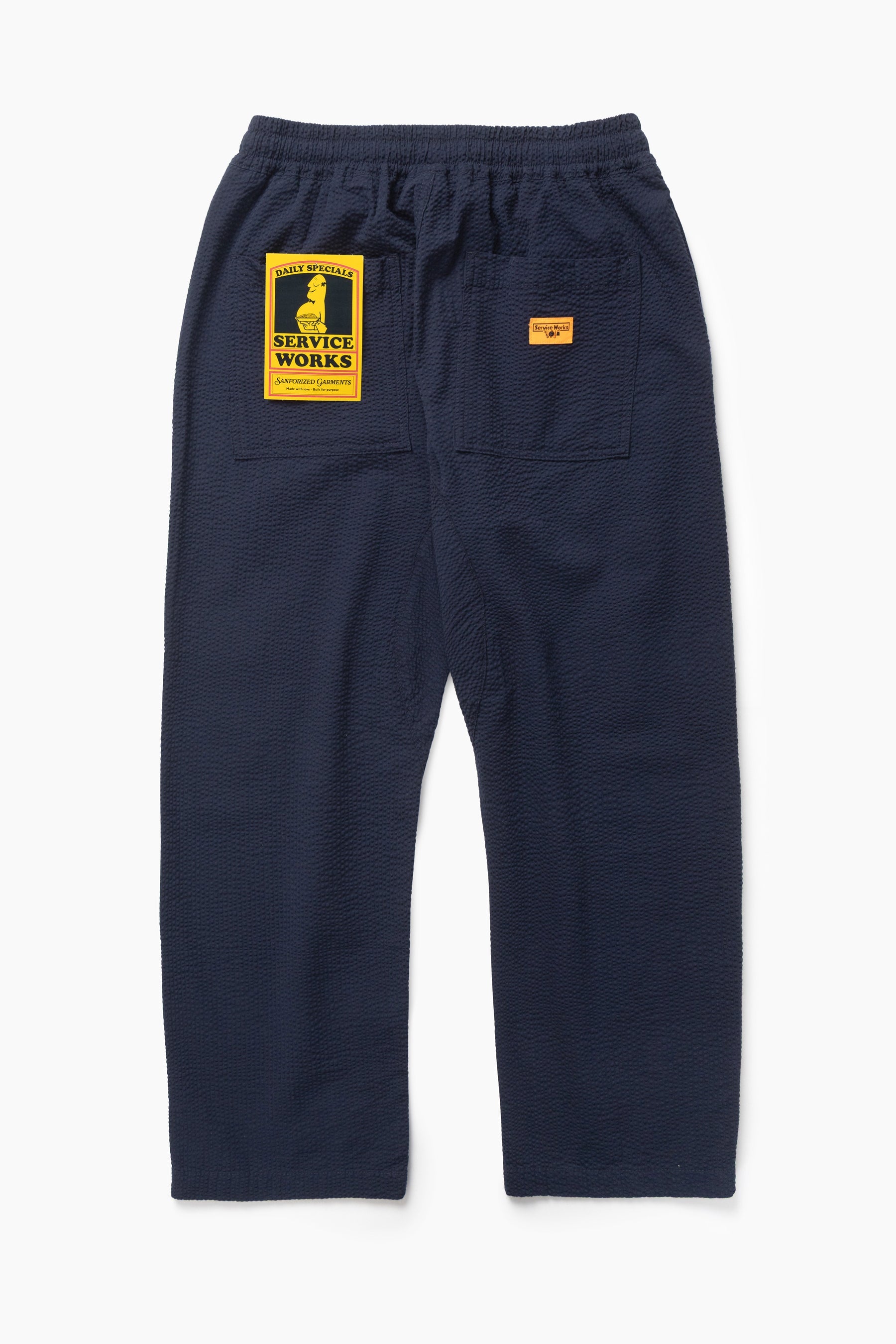 Seersucker Chef Pant - Dark Navy