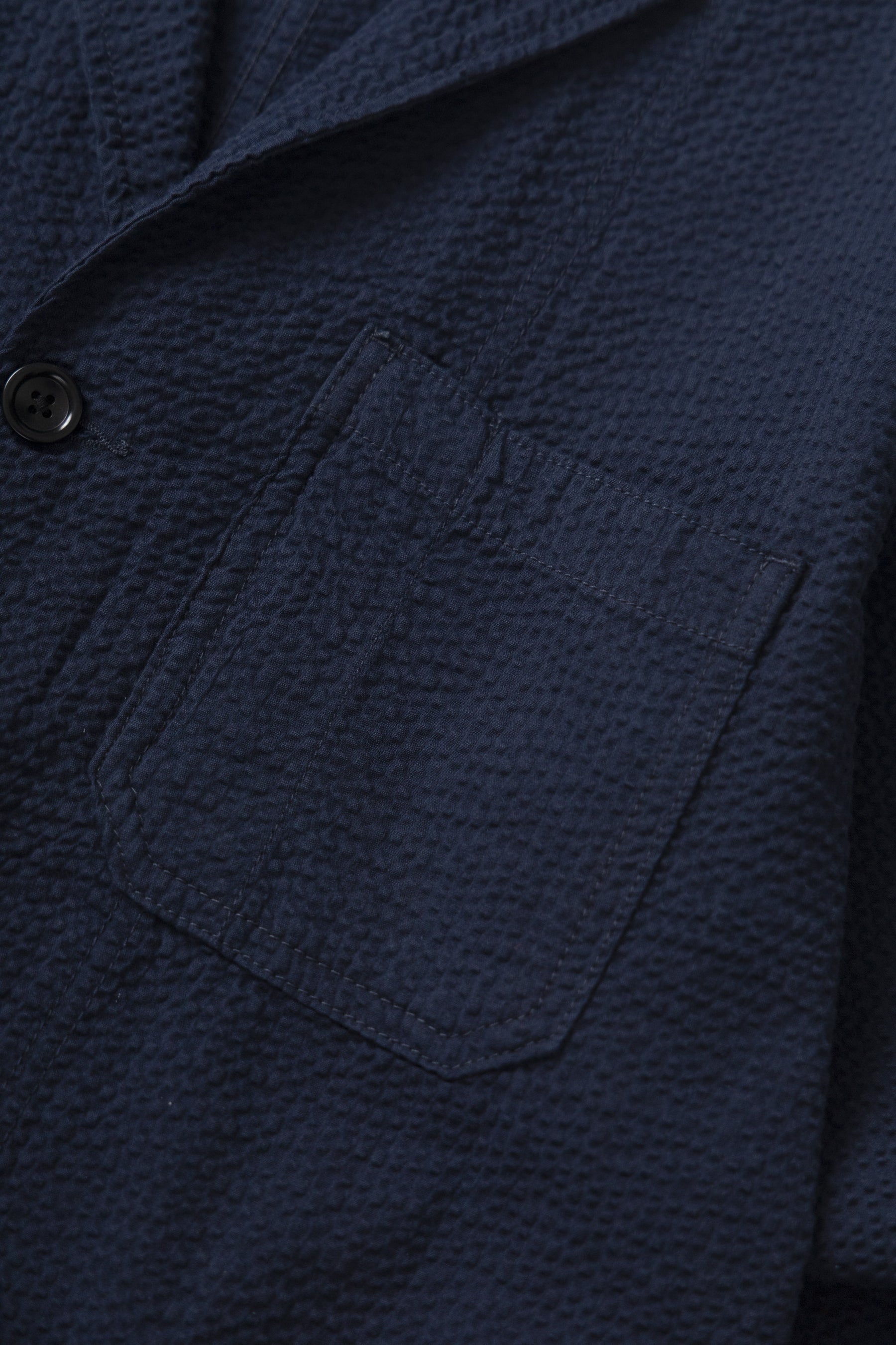Seersucker Server Suit Suit Jacket - Dark Navy