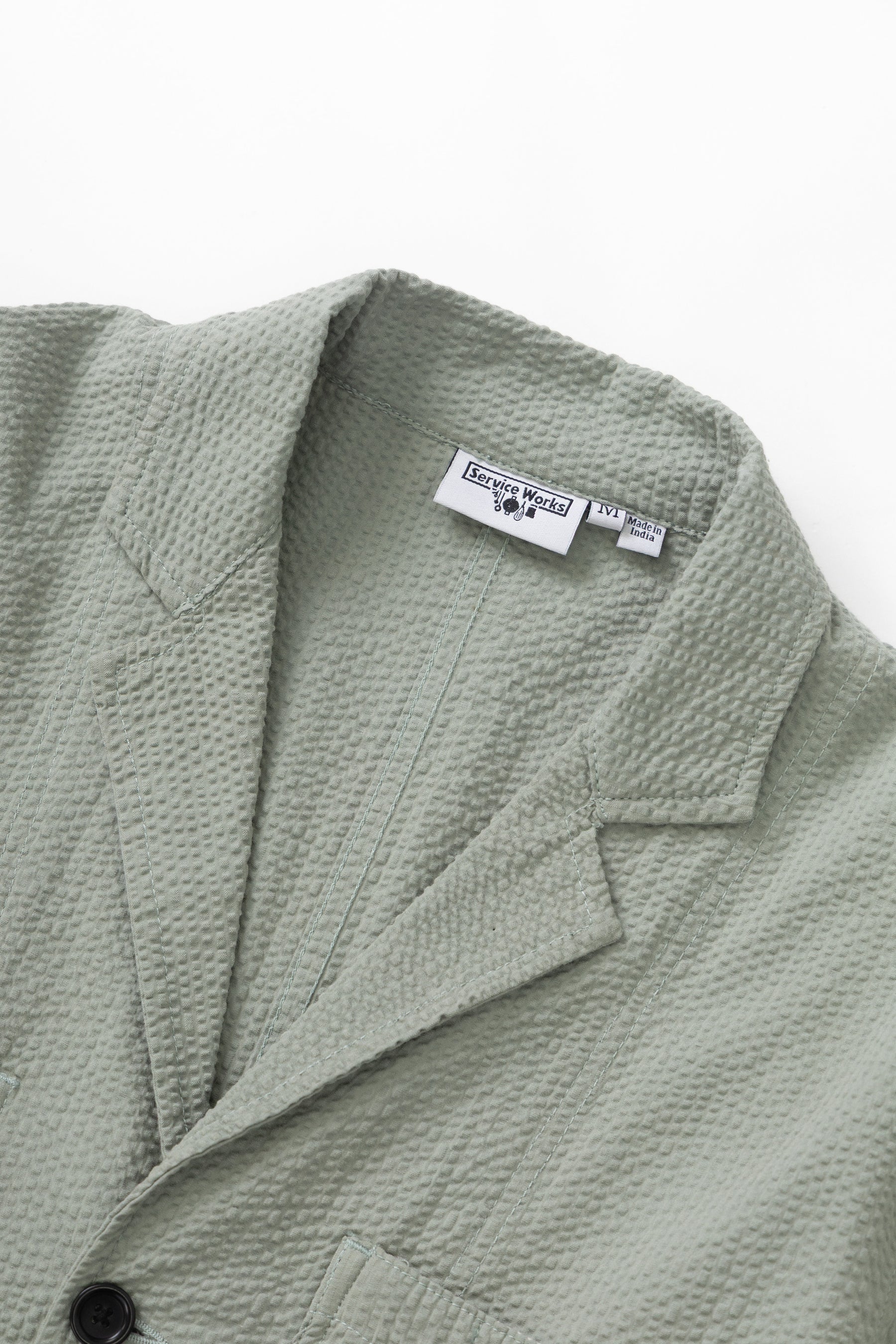 Seersucker Server Suit Suit Jacket - Sage