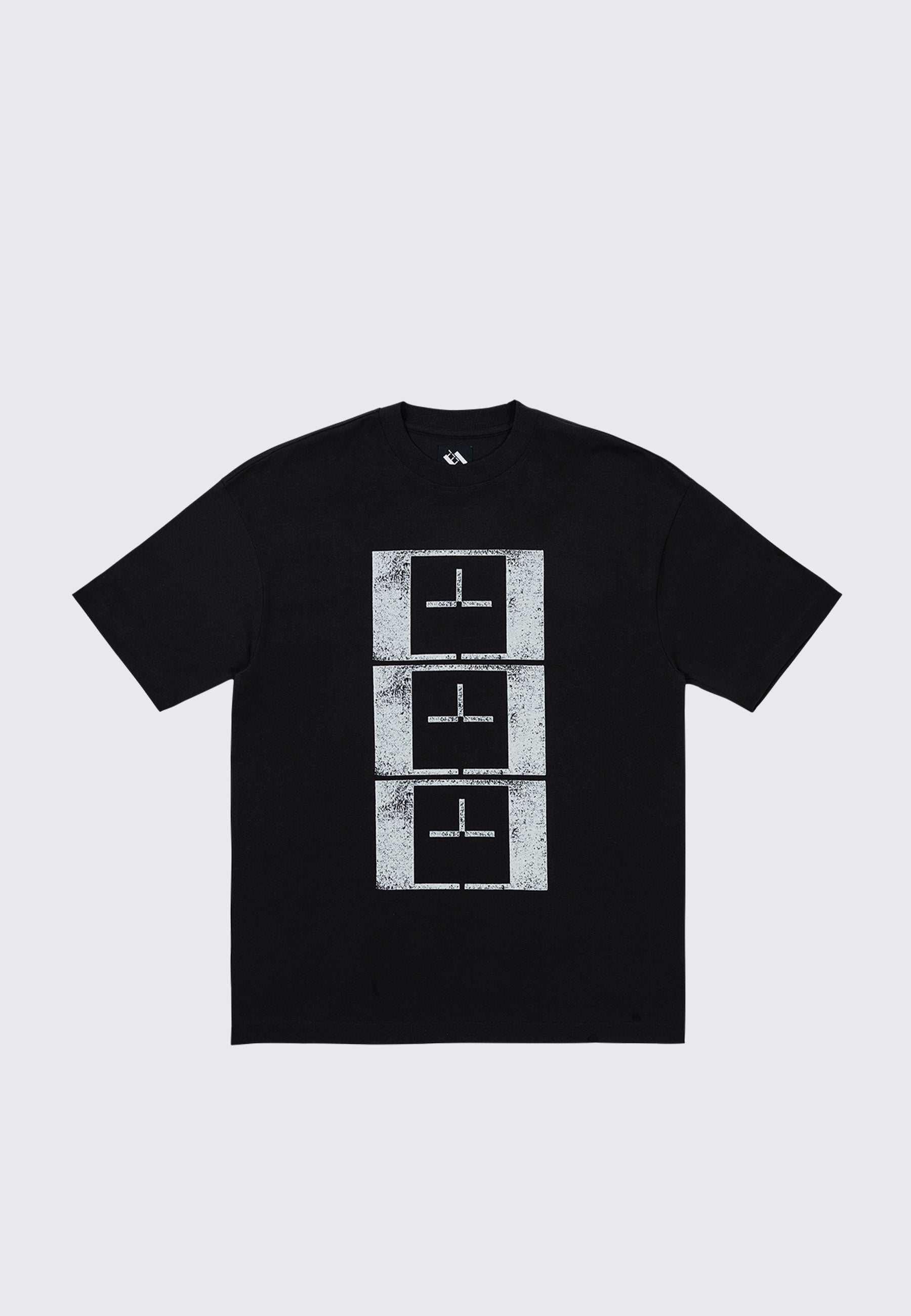 Upside Down Stamp T-Shirt - Black