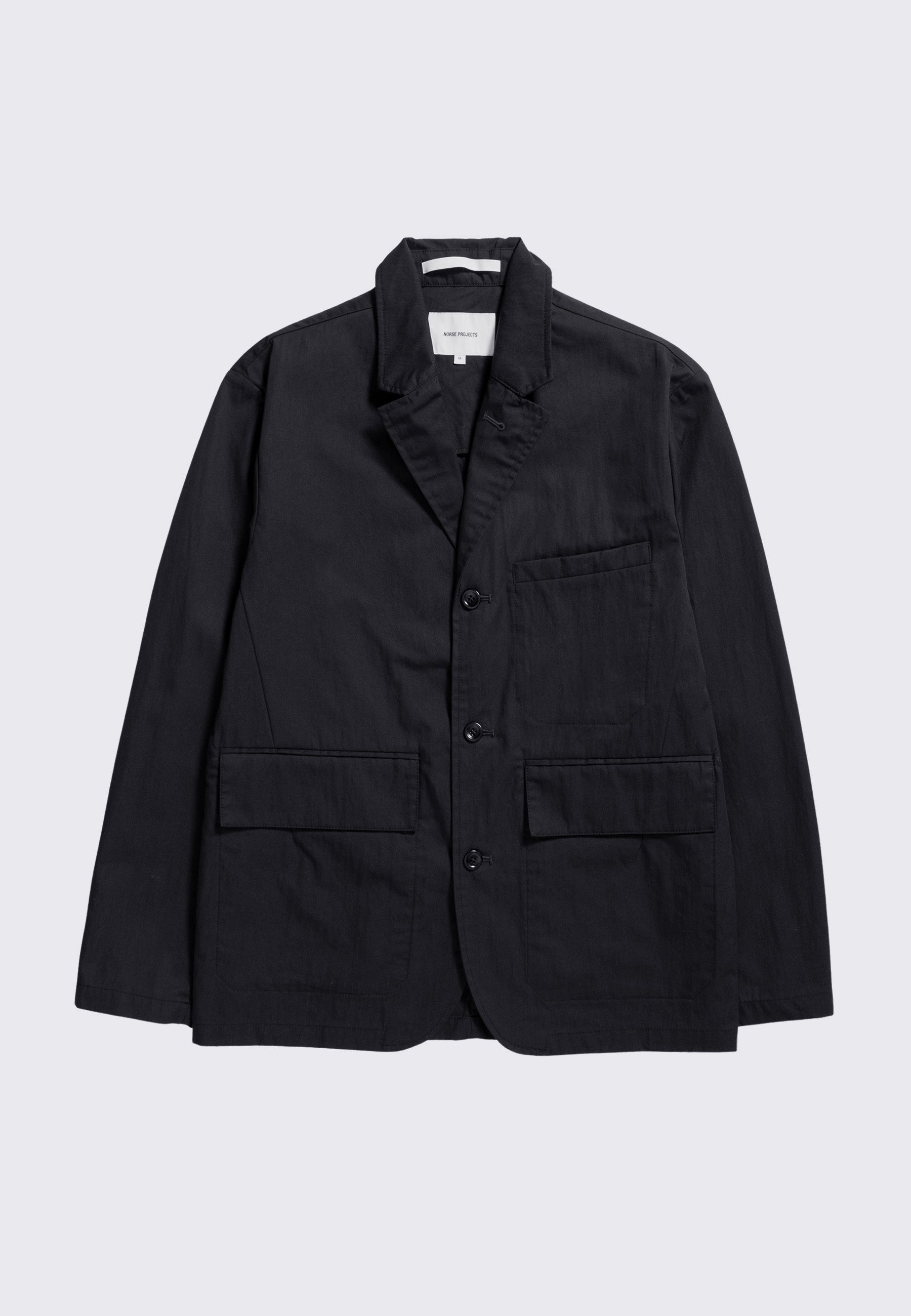 Nilas Fine Broken Twill Work Jacket - Black