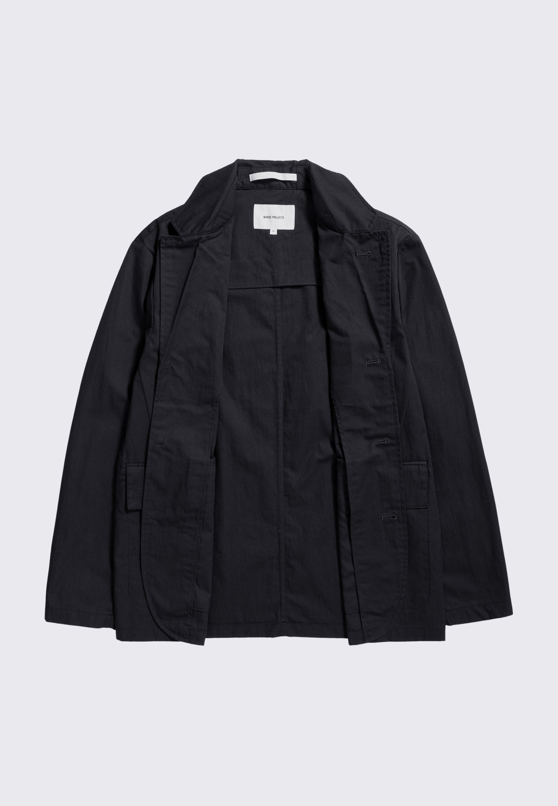 Nilas Fine Broken Twill Work Jacket - Black