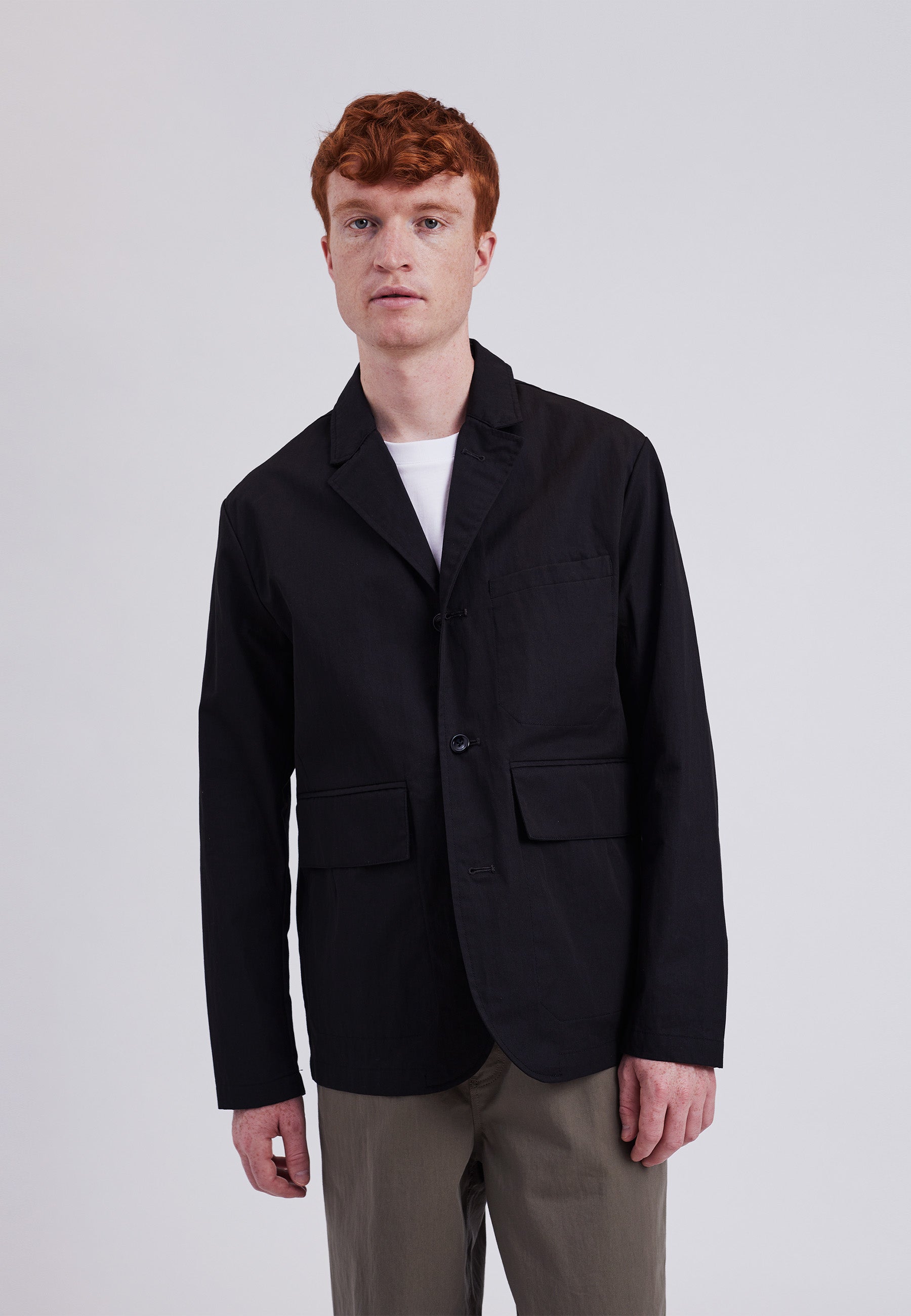 Nilas Fine Broken Twill Work Jacket - Black